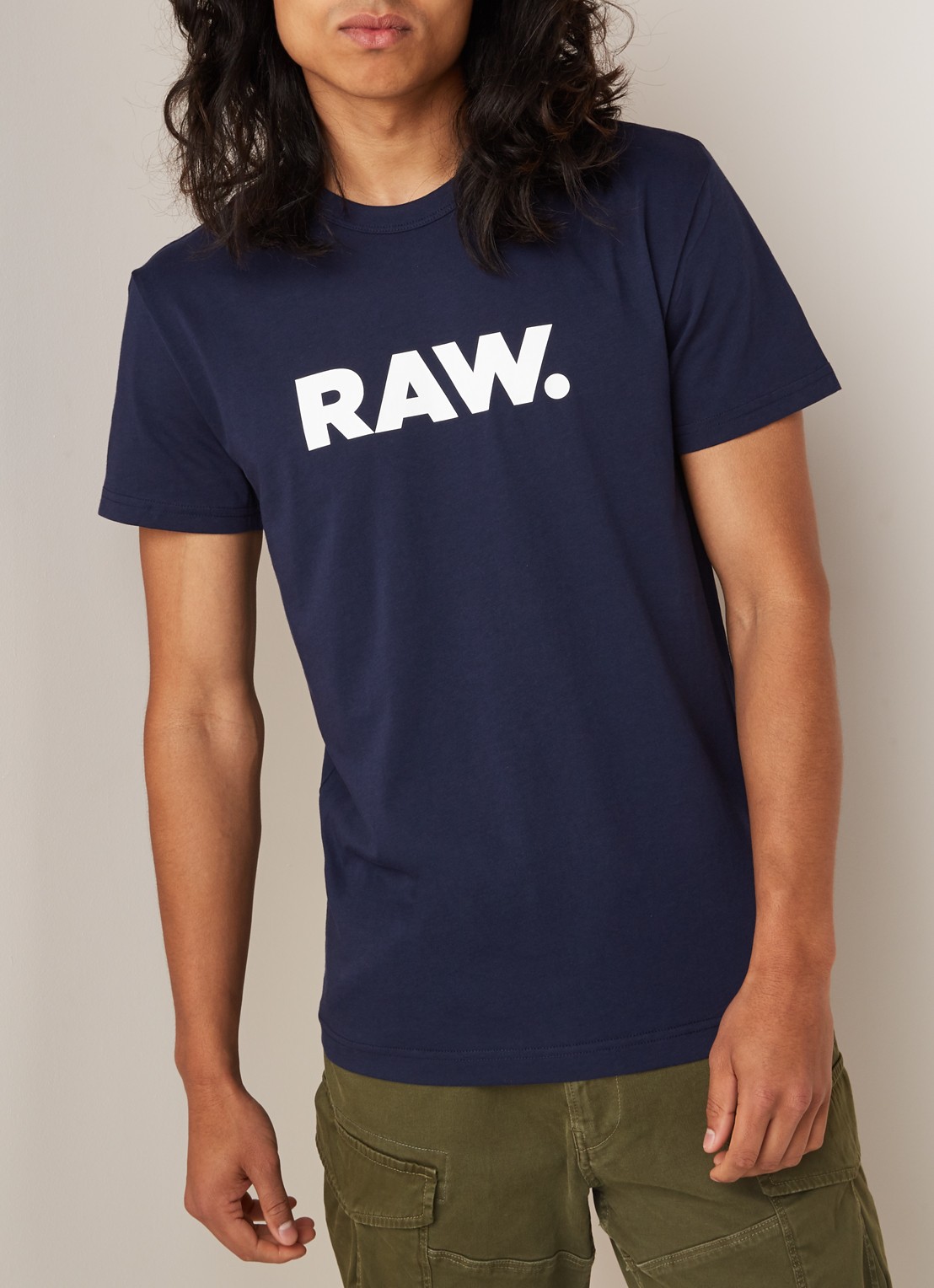 G-Star RAW Holorn T-shirt met logoprint - detail 2 royalblauw
