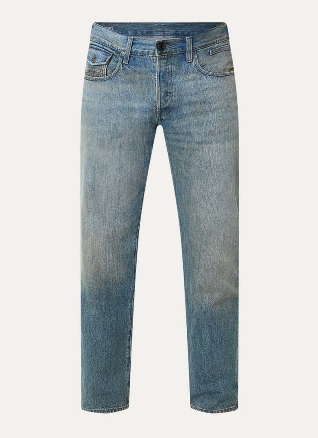 G-Star RAW Morry straight leg jeans met lichte wassing - voorkant 4 indigo