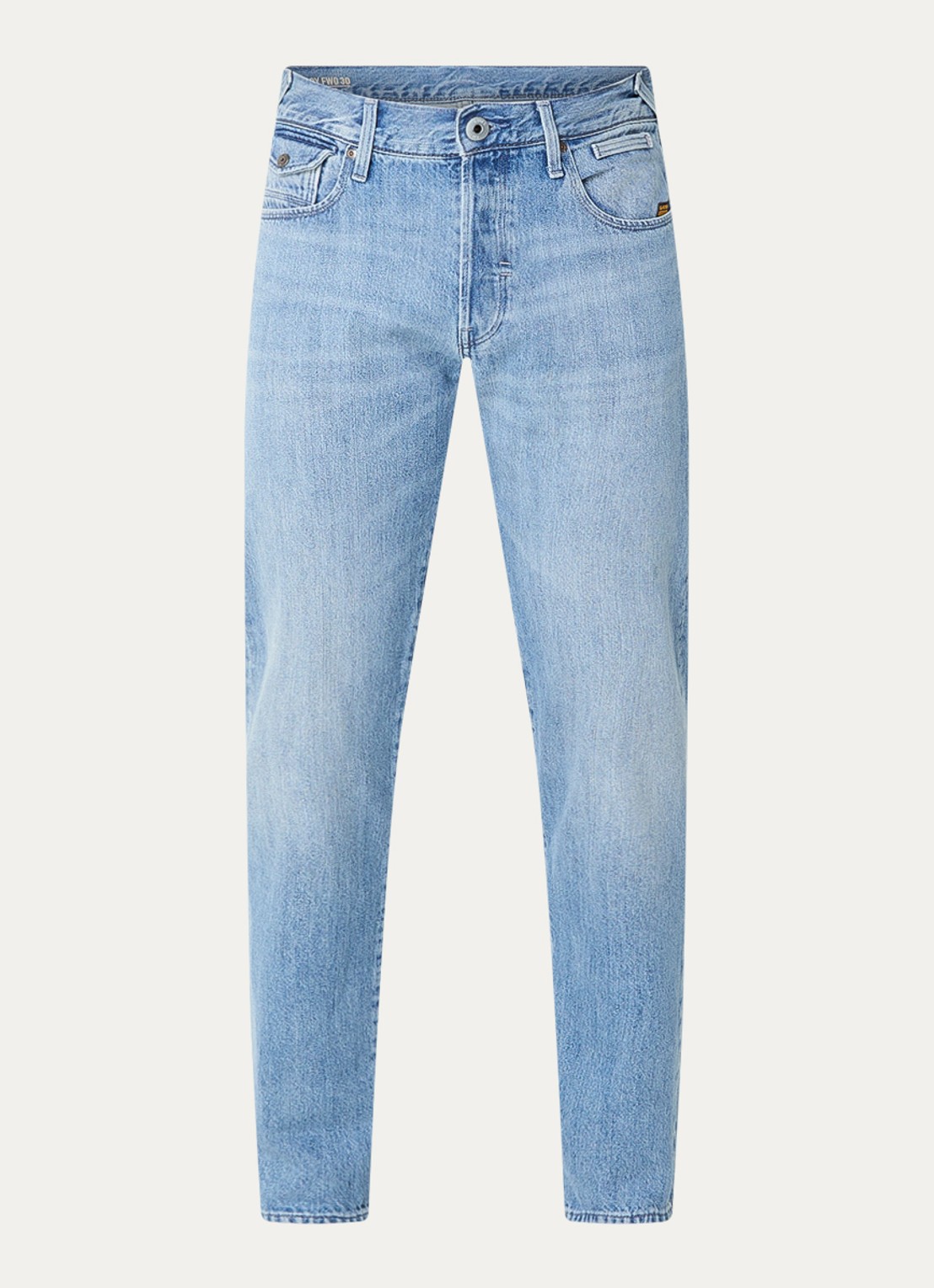 G-Star RAW Morry tapered jeans met lichte wassing - voorkant 2 indigo