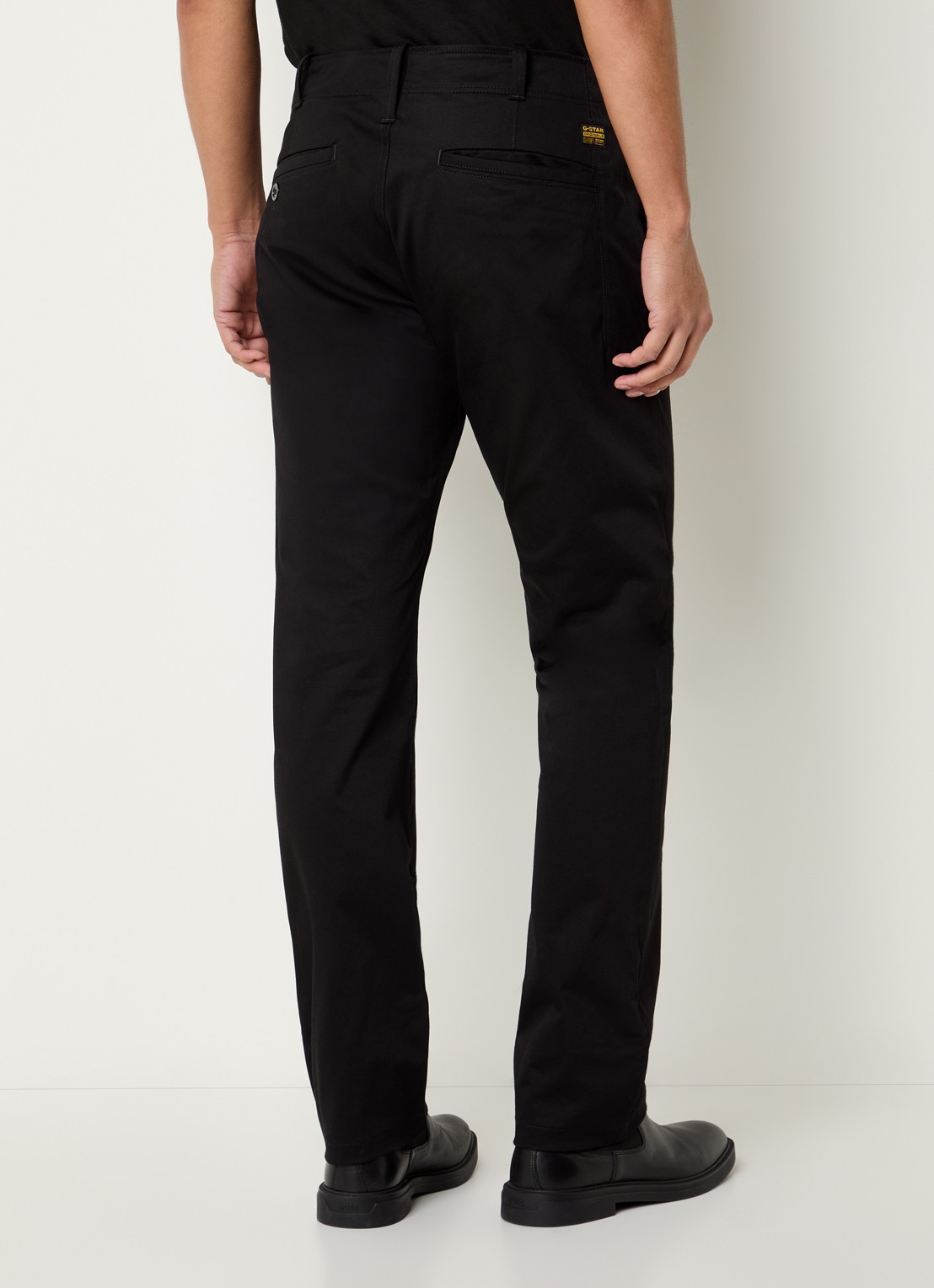 G-Star RAW Mosa straight fit chino met steekzakken - achterkant zwart