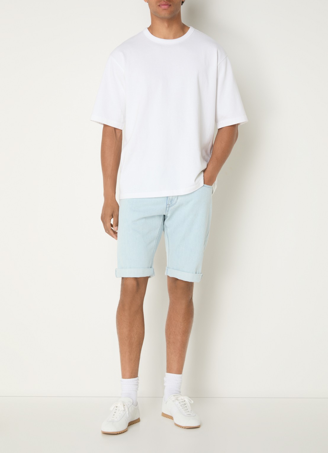 G-Star RAW Mosa straight fit korte broek van denim - voorkant 2 zwart
