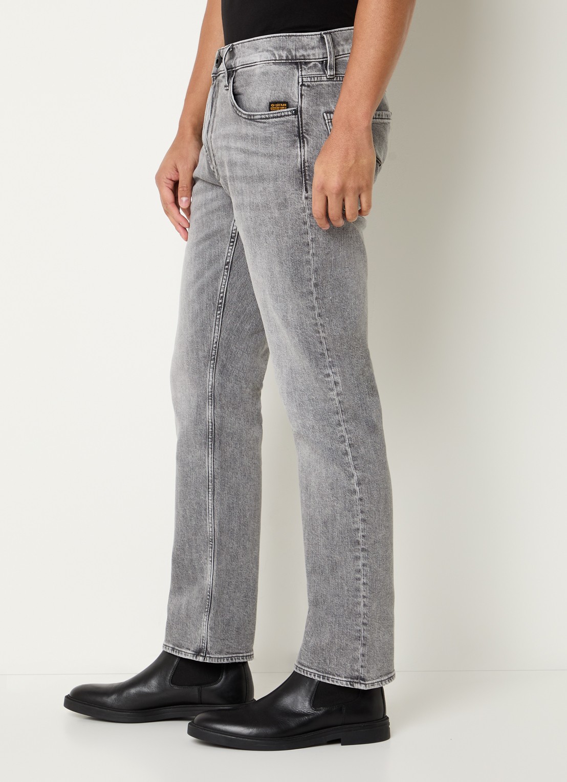 G-Star RAW Mosa straight leg jeans met gekleurde wassing - detail 2 grijs