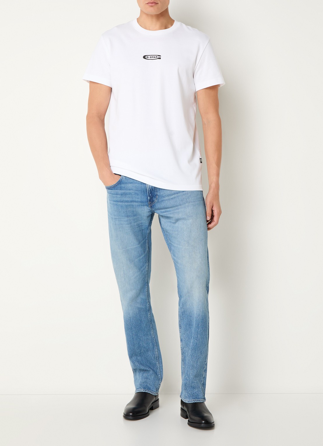 G-Star RAW Mosa straight leg jeans met medium wassing - voorkant 5 indigo