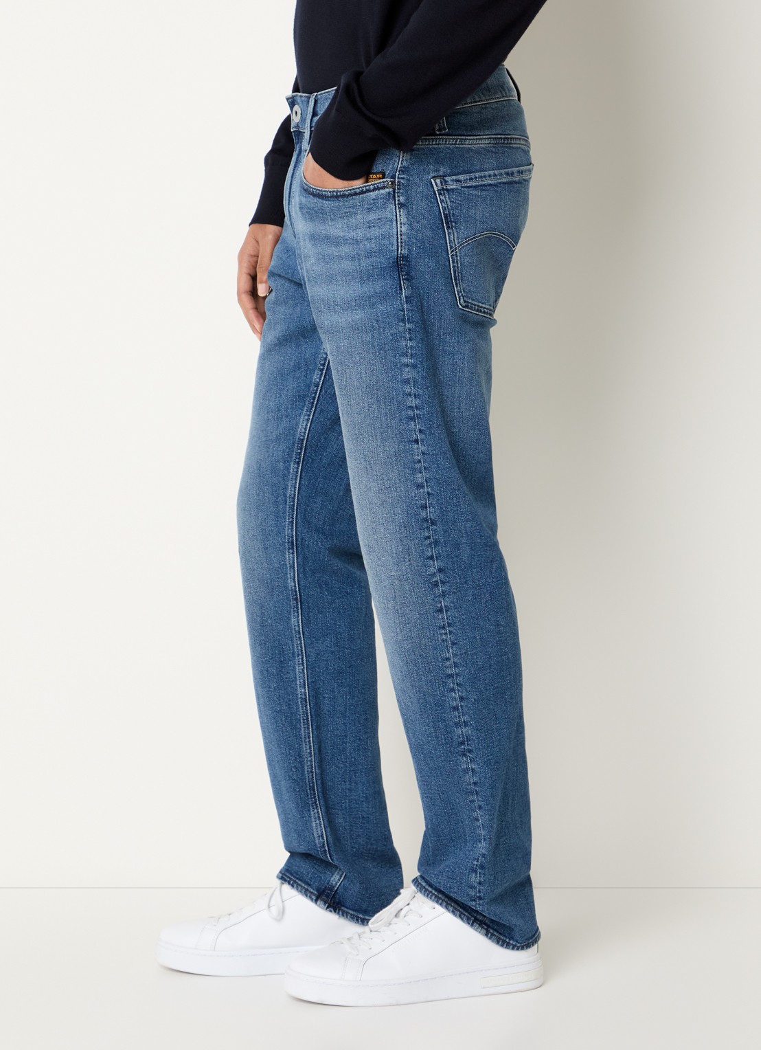 G-Star RAW Mosa straight leg jeans met steekzakken - detail 2 indigo