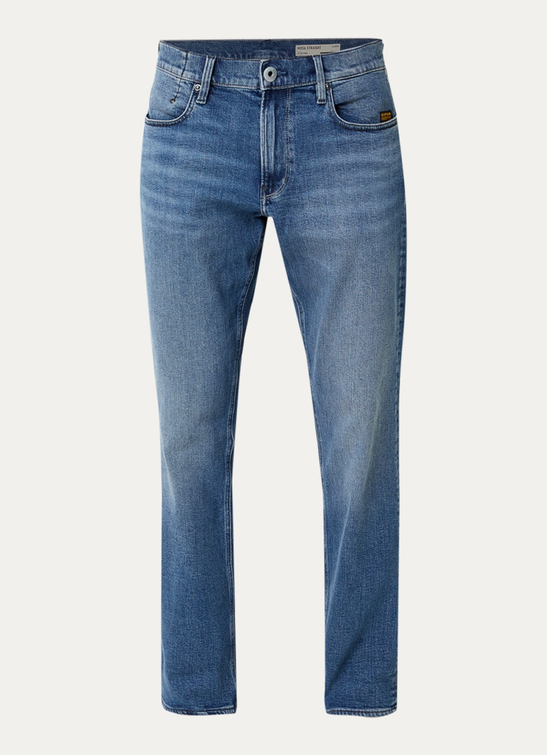 G-Star RAW Mosa straight leg jeans met steekzakken - voorkant 3 indigo