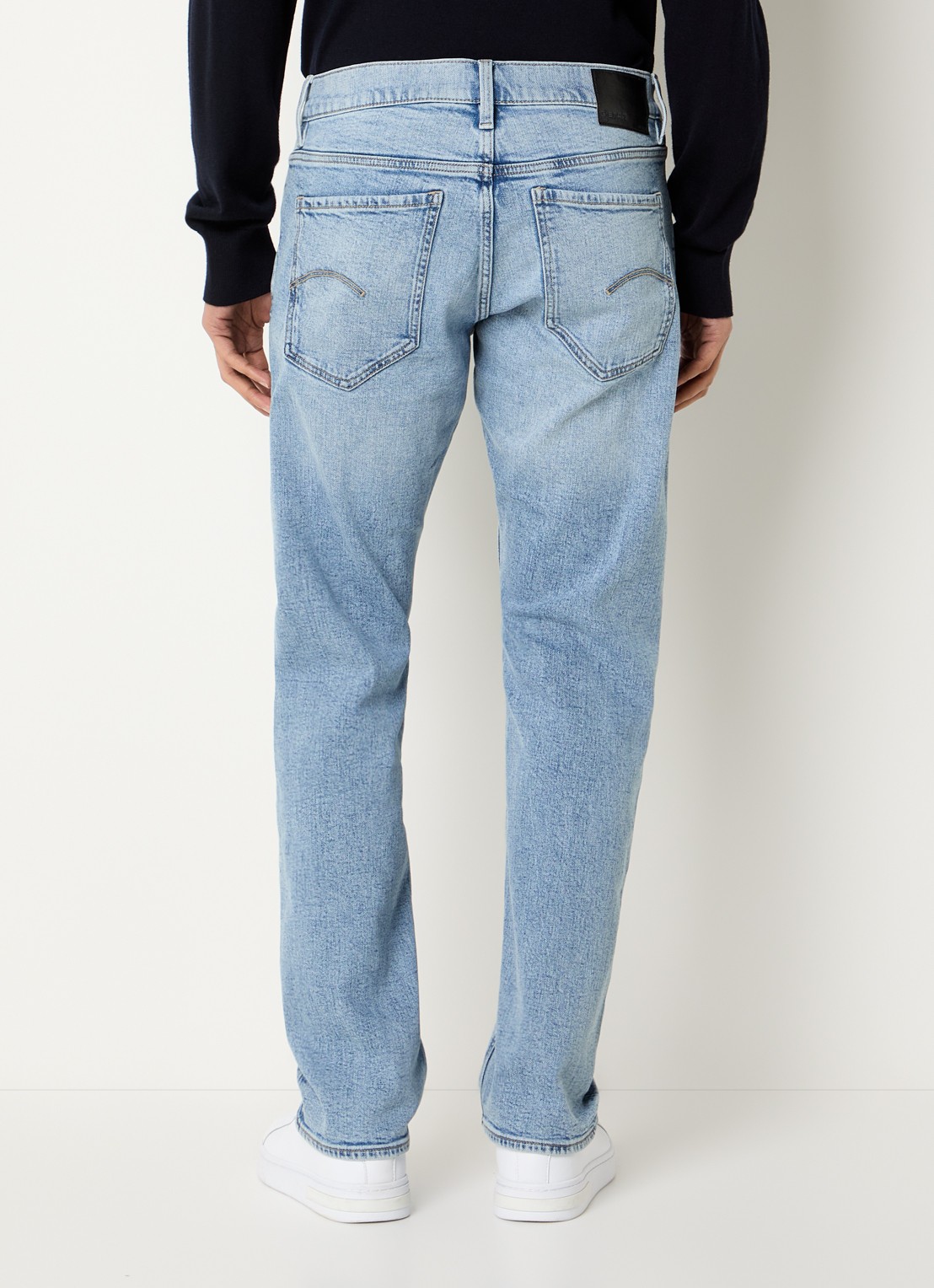 G-Star RAW Mosa straight leg jeans met steekzakken - achterkant 5 lichtblauw