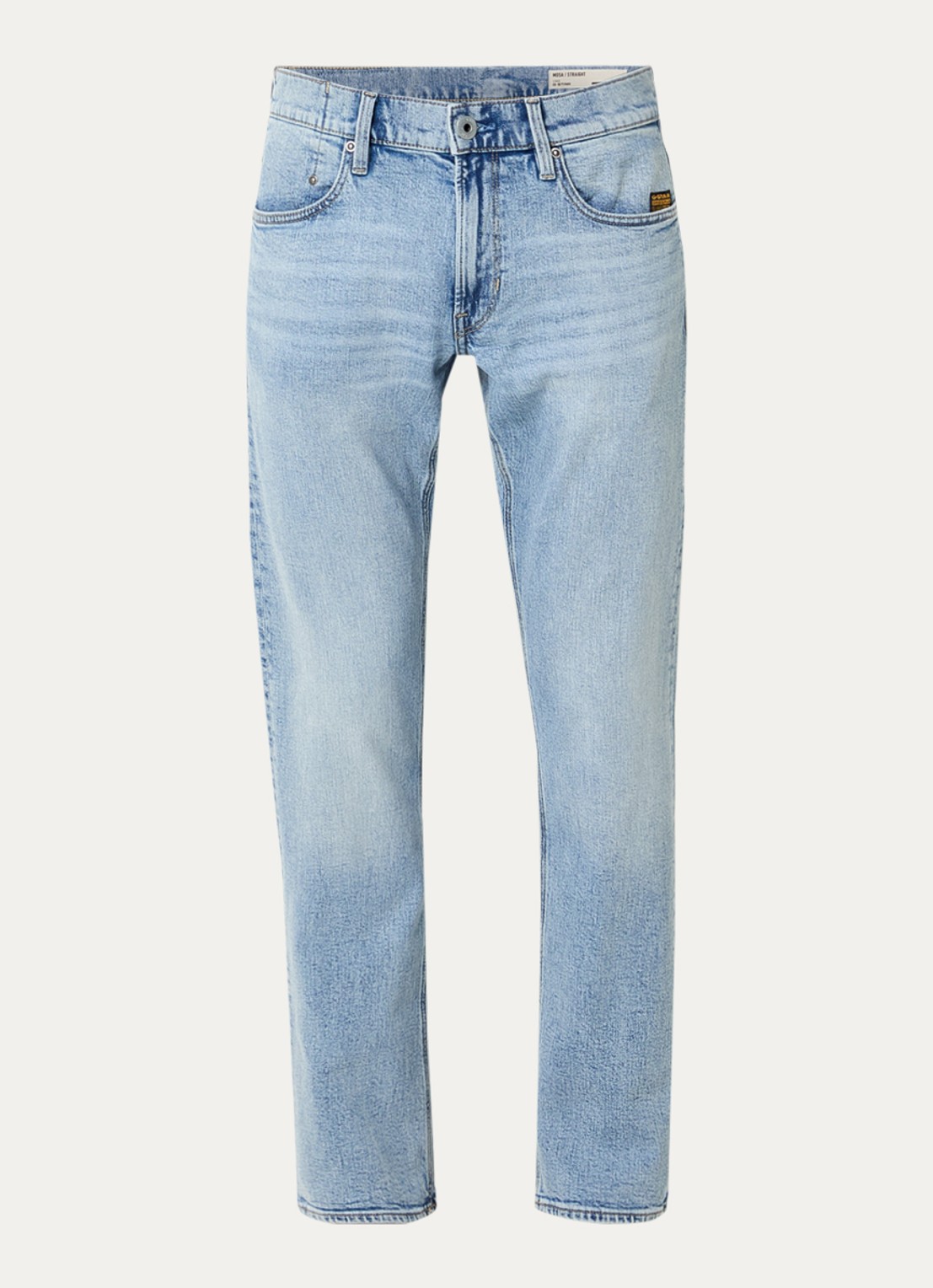 G-Star RAW Mosa straight leg jeans met steekzakken - voorkant 3 lichtblauw