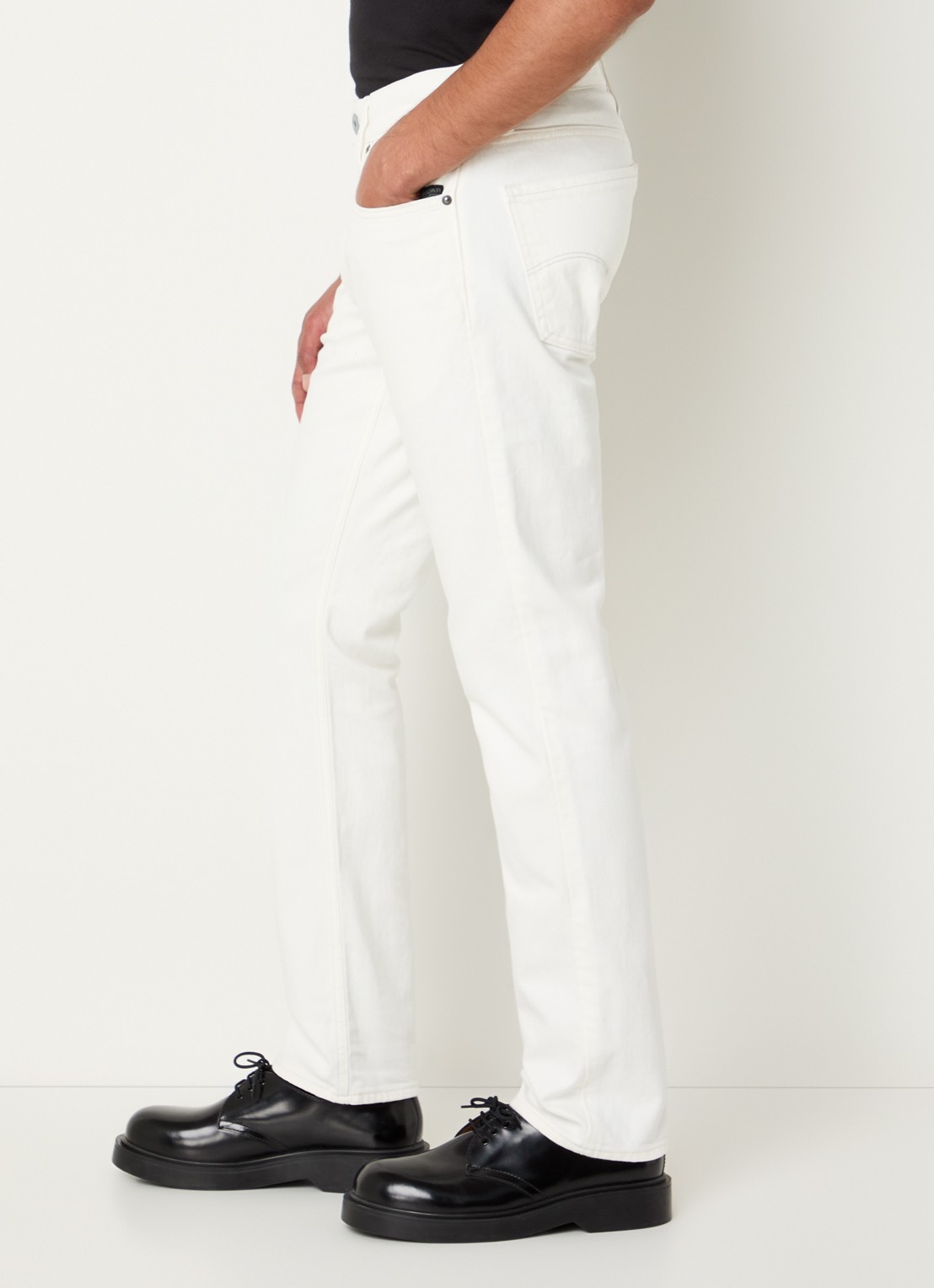G-Star RAW Mosa straight leg jeans met steekzakken  - detail 2 gebroken wit