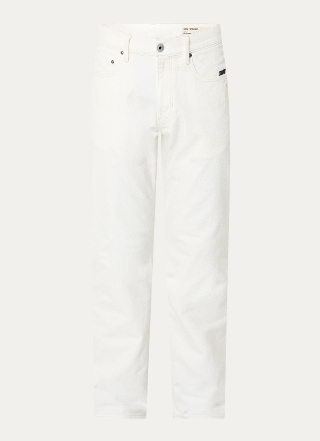 G-Star RAW Mosa straight leg jeans met steekzakken  - voorkant 4 gebroken wit