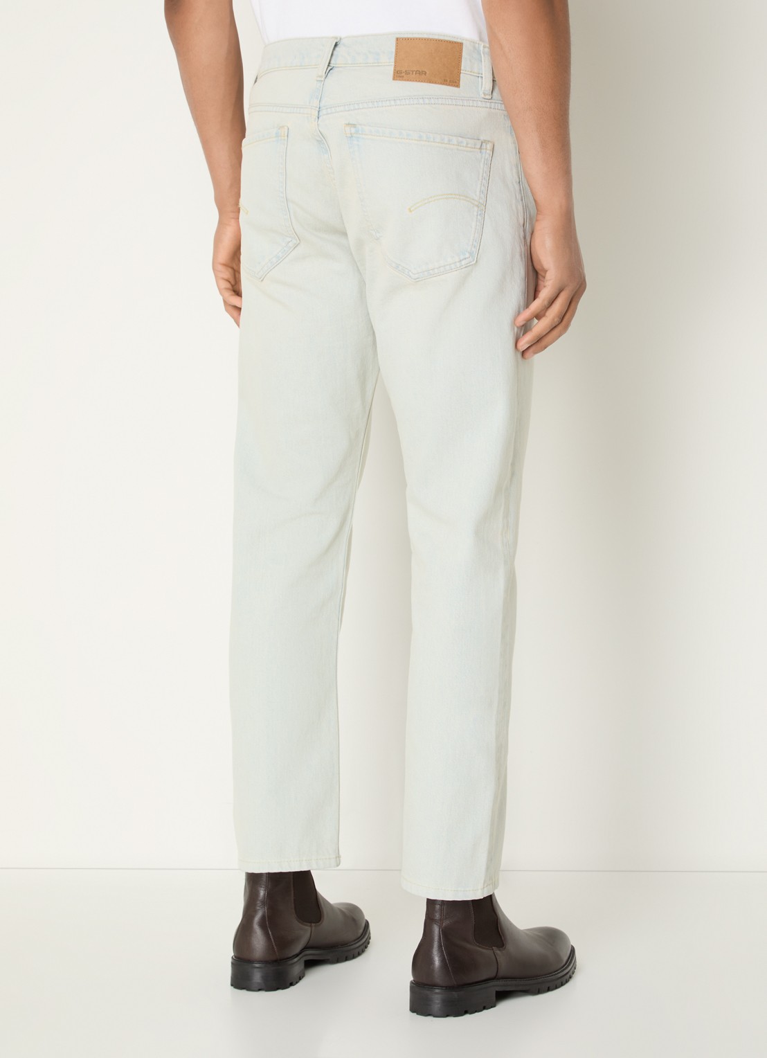 G-Star RAW Mosa straight leg jeans met steekzakken  - achterkant 5 blauw