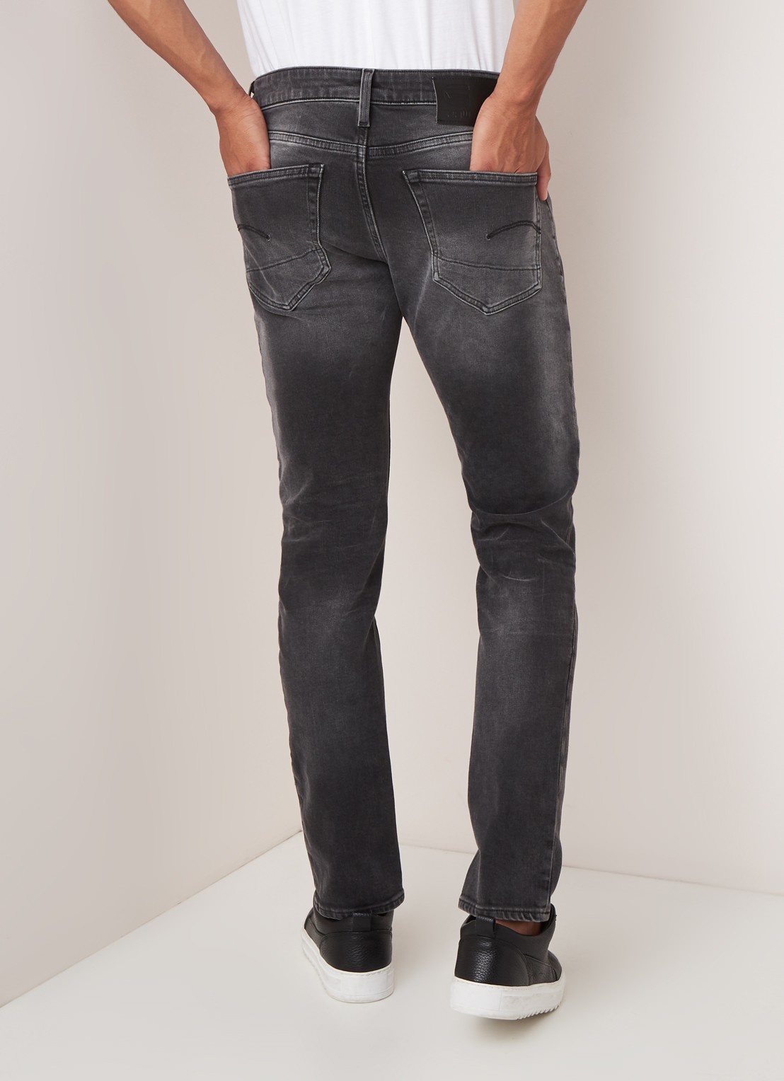 G-Star RAW Nero slim fit jeans met stretch - achterkant 3 antraciet