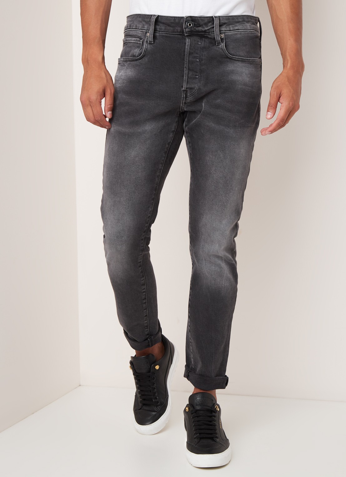 G-Star RAW Nero slim fit jeans met stretch - detail antraciet