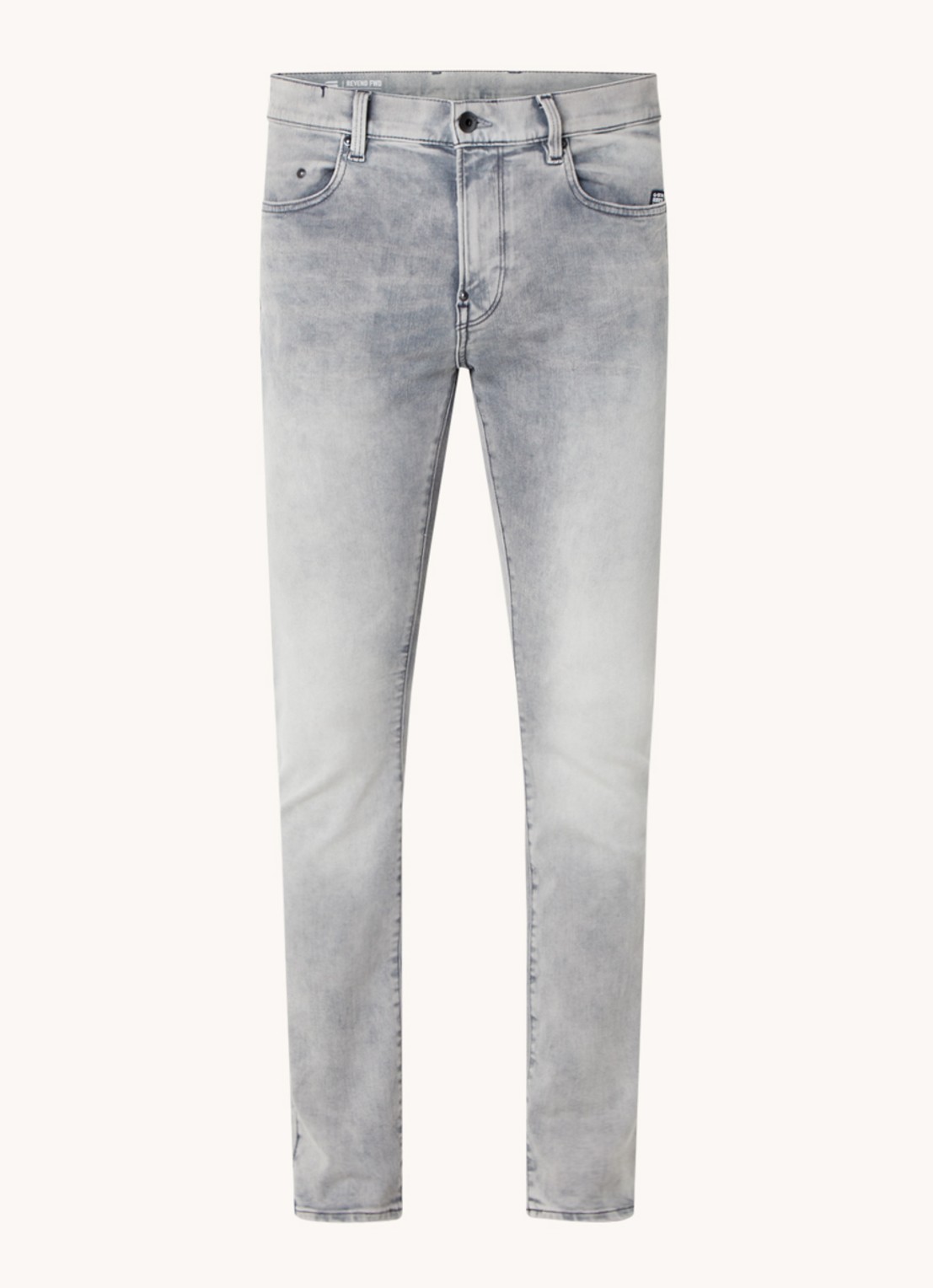 G-Star RAW Revend skinny jeans met gekleurde wassing en stretch - voorkant 2 grijs