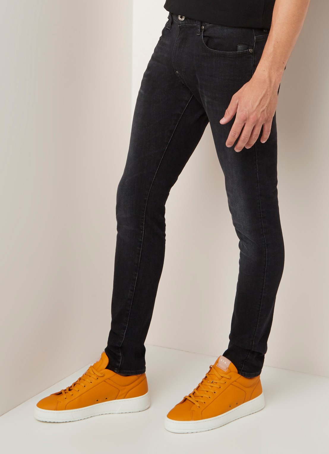 G-Star RAW Revend skinny jeans met stretch - detail 5 zwart