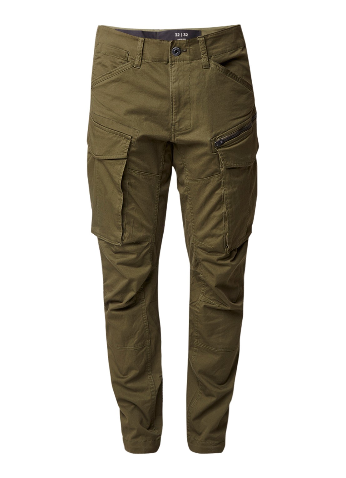 G-Star RAW Rovic tapered fit cargobroek in katoenblend - voorkant 2 mosgroen