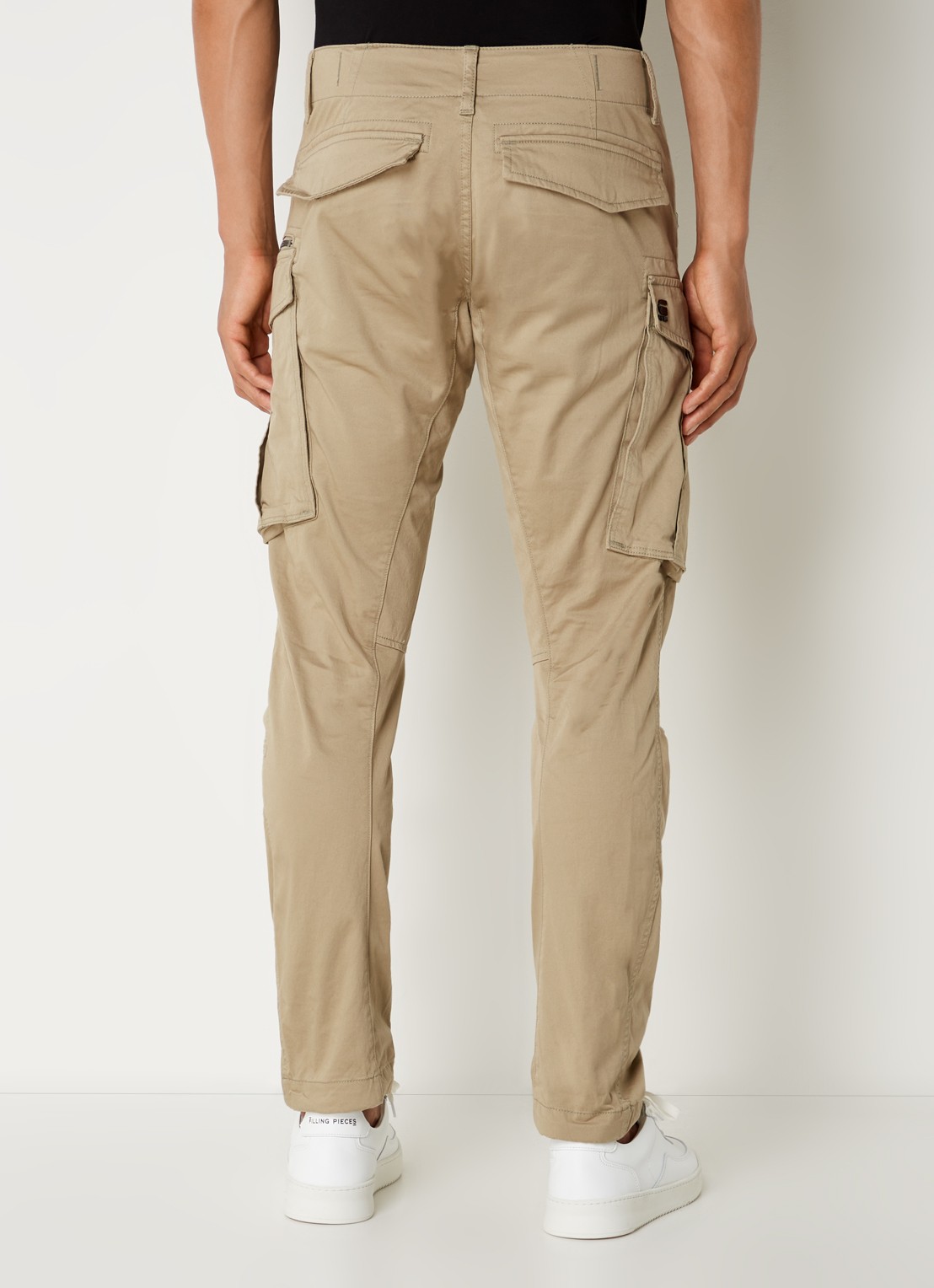 G-Star RAW Rovic tapered fit cargobroek met klepzakken - achterkant khaki