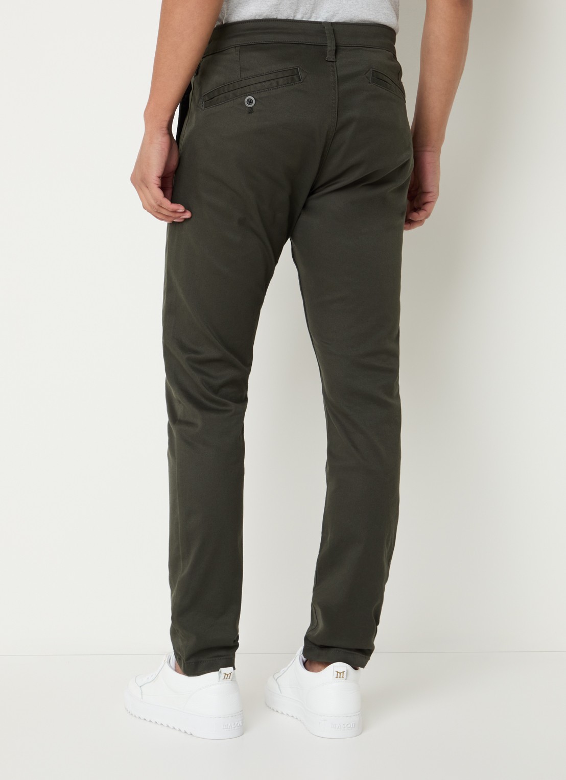 G-Star RAW Skinny fit chino met steekzakken - achterkant bronsgroen