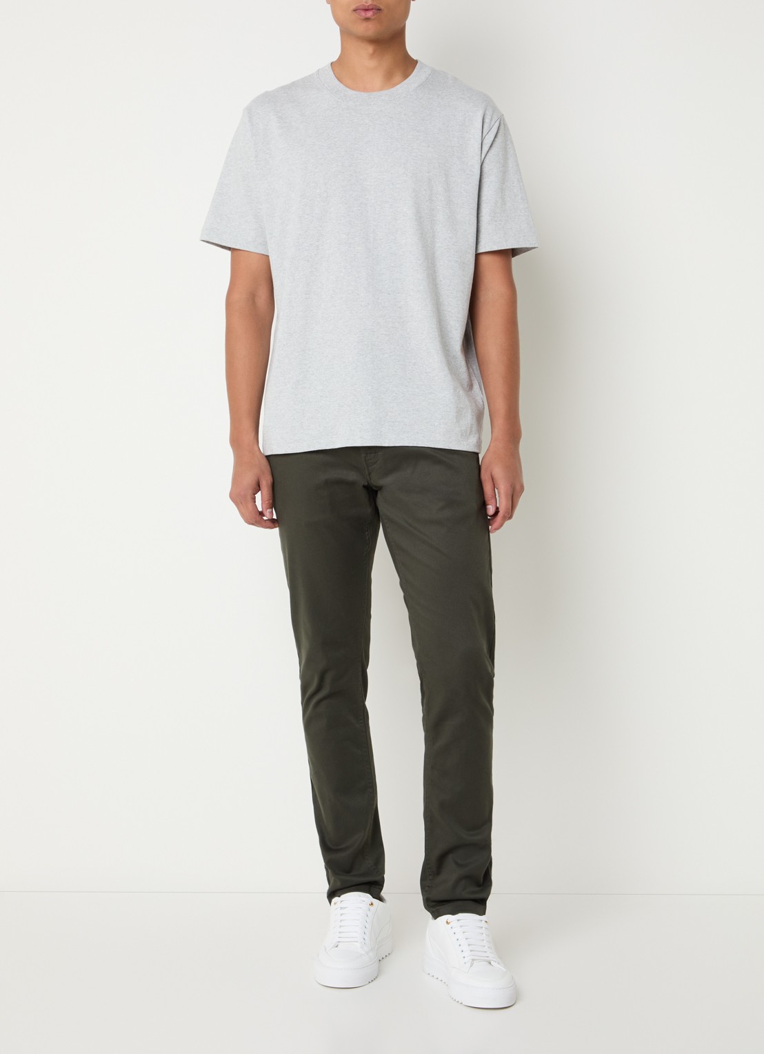 G-Star RAW Skinny fit chino met steekzakken - voorkant 5 bronsgroen