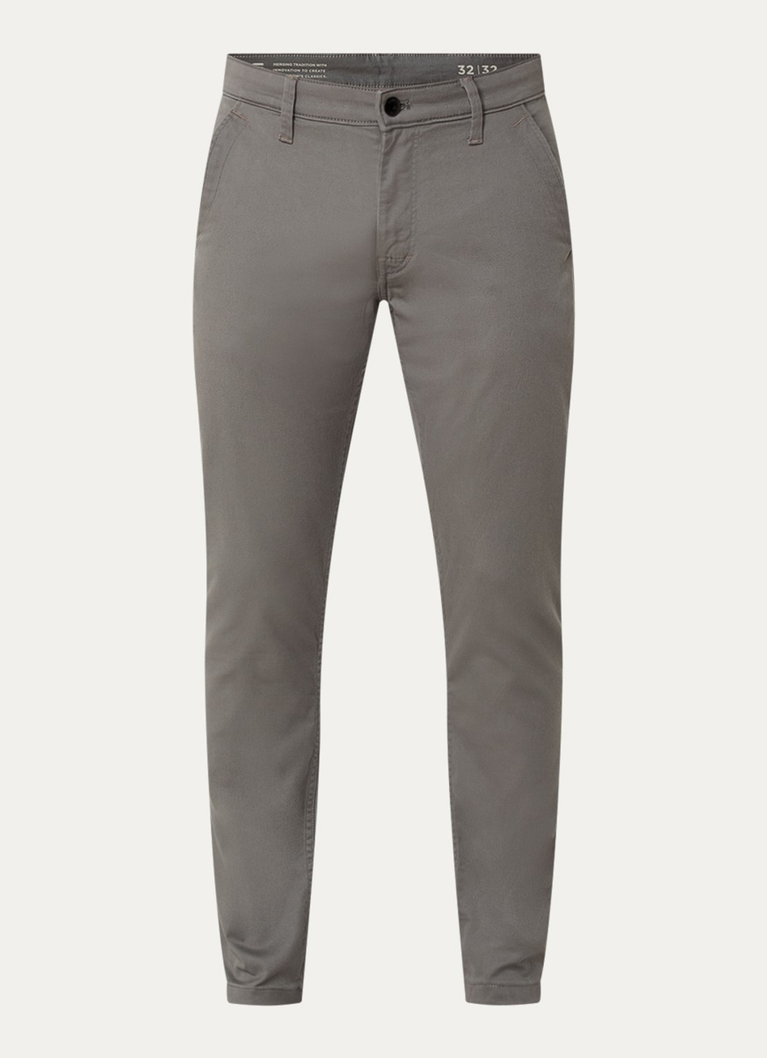 G-Star RAW Skinny fit chino met steekzakken - voorkant 4 grijs