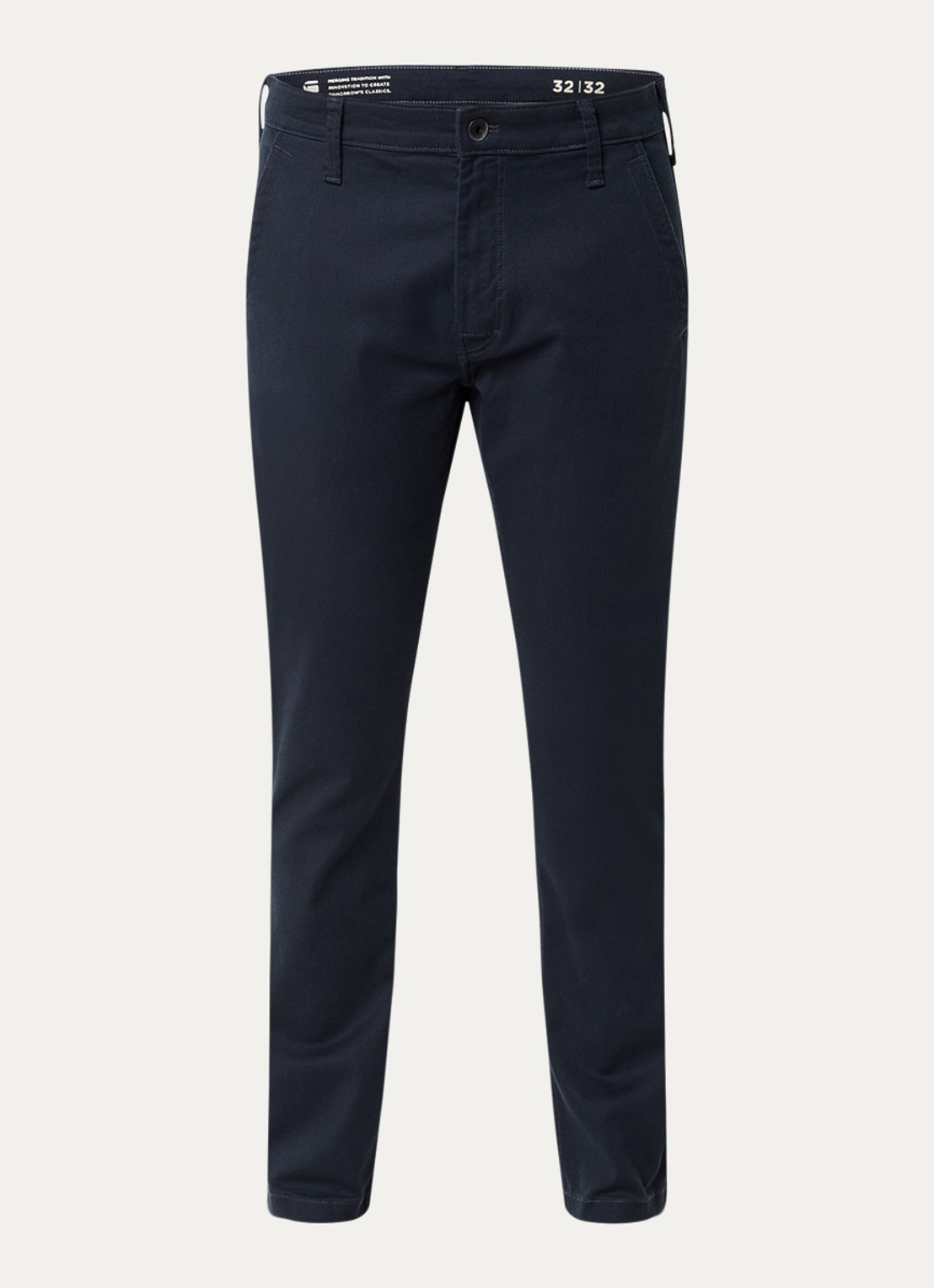 G-Star RAW Skinny fit chino met steekzakken - voorkant 4 donkerblauw