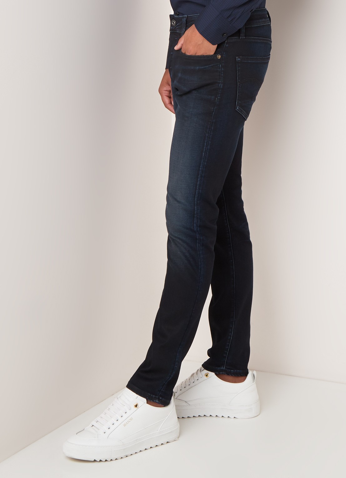 G-Star RAW Slander slim fit jeans met stretch - detail 5 indigo