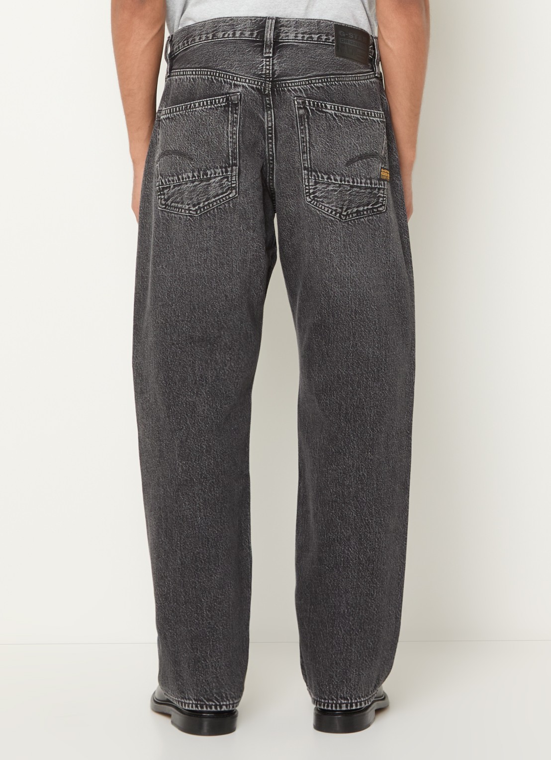G-Star RAW Straight leg jeans met gekleurde wassing - achterkant donkergrijs