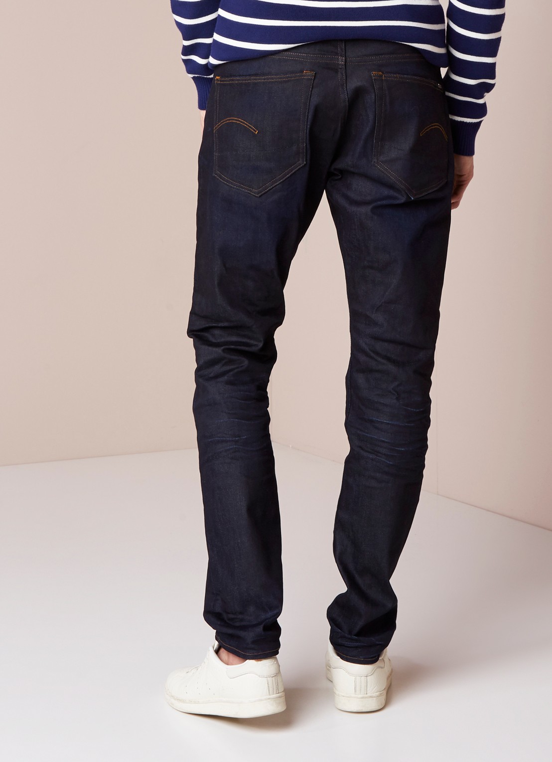 G-Star RAW Straight Raw 3301 TAPERED - achterkant indigo