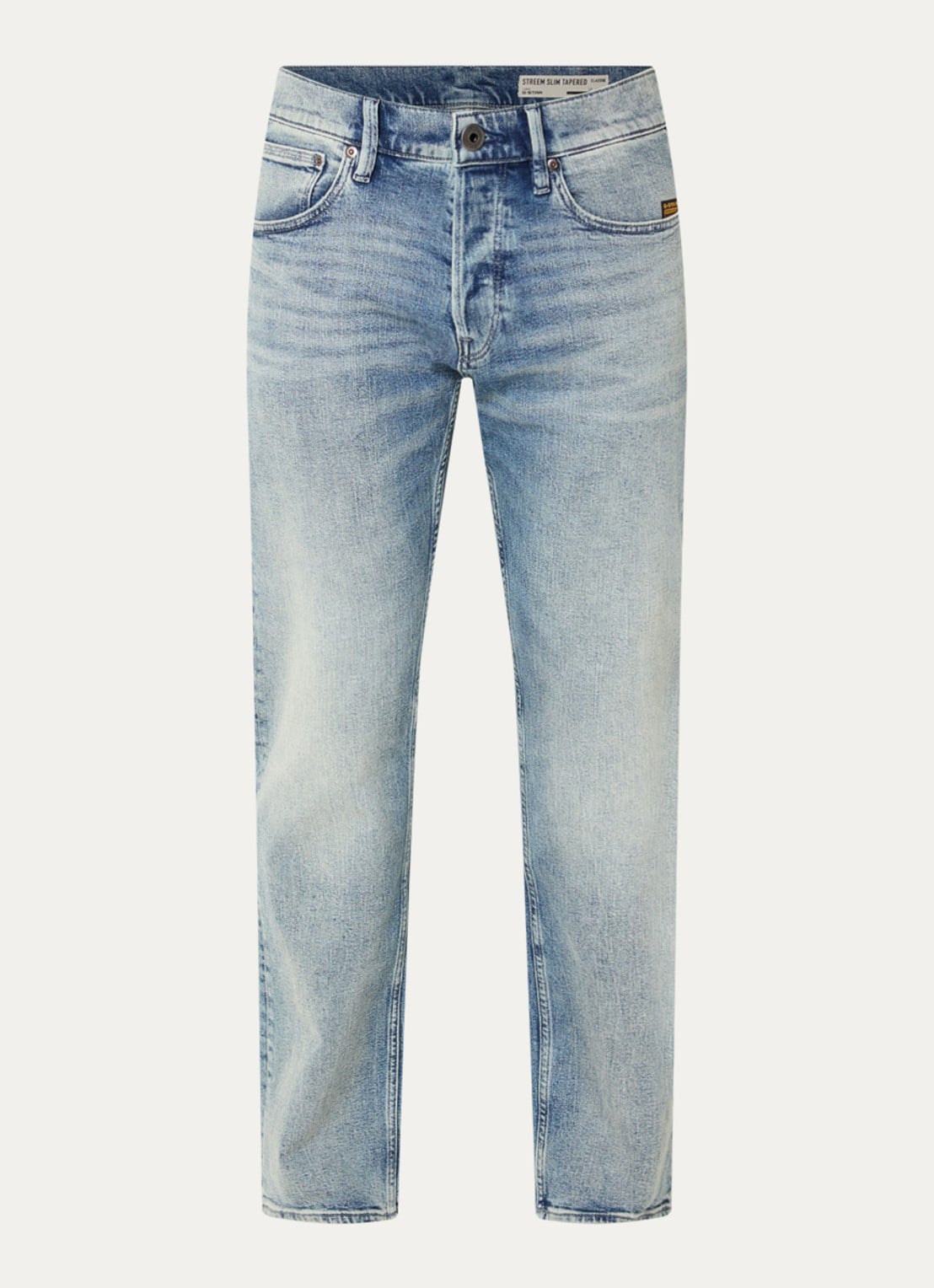 G-Star RAW Streem slim fit jeans met lichte wassing - voorkant 4 indigo