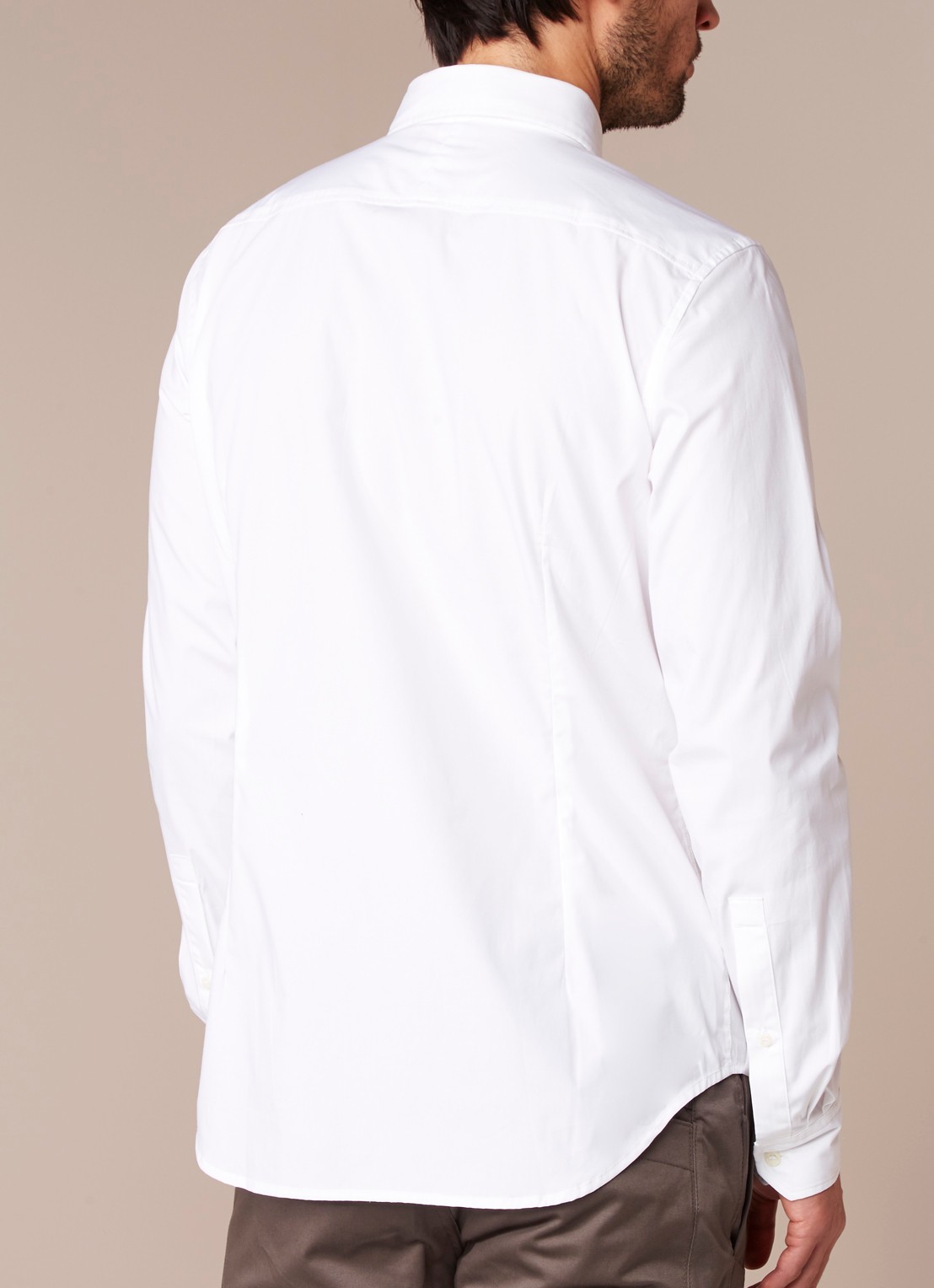 G-Star RAW Super slim fit overhemd van stretch katoen - achterkant wit