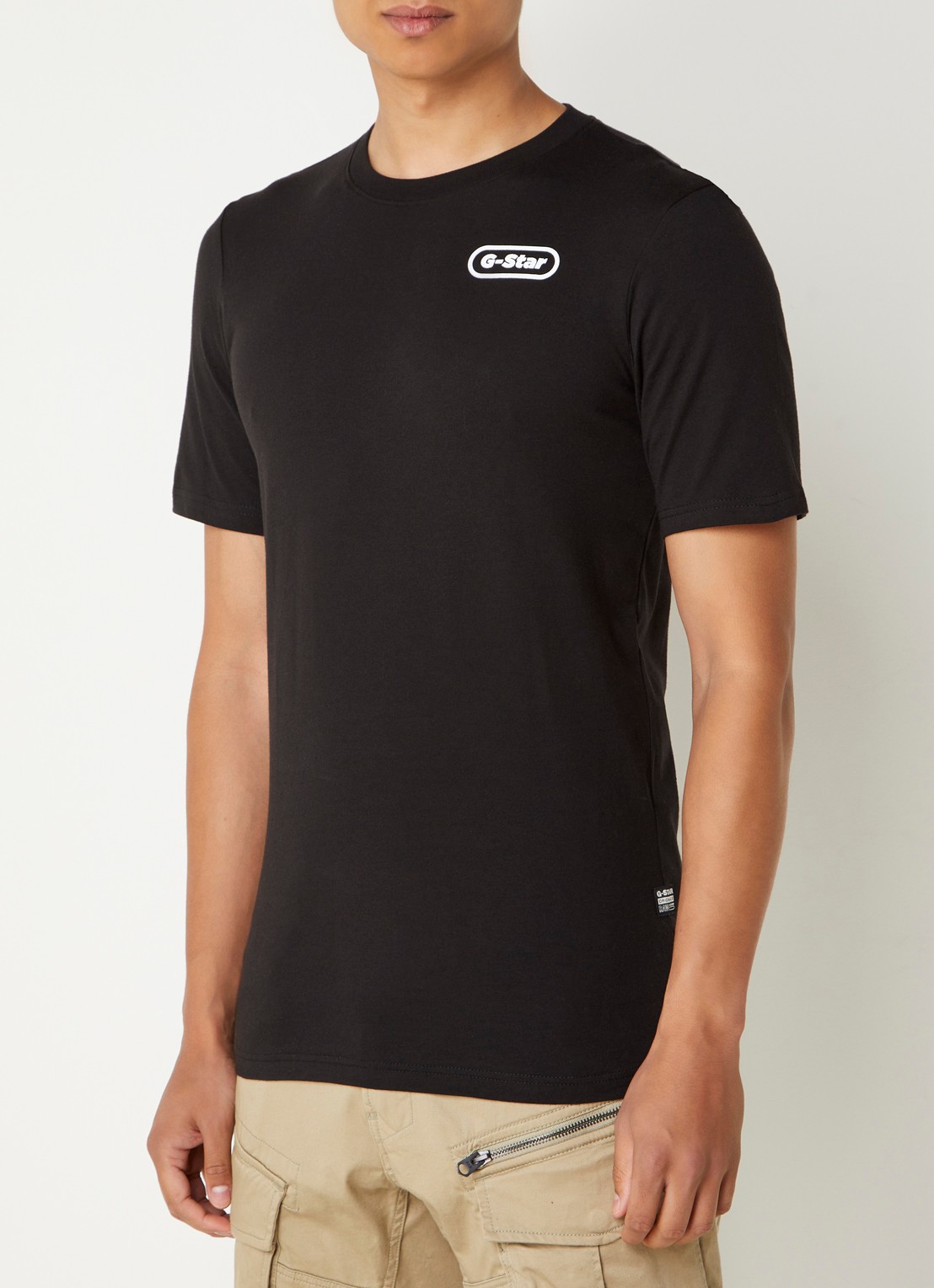 G-Star RAW T-shirt van  katoen met logoprint - achterkant zwart
