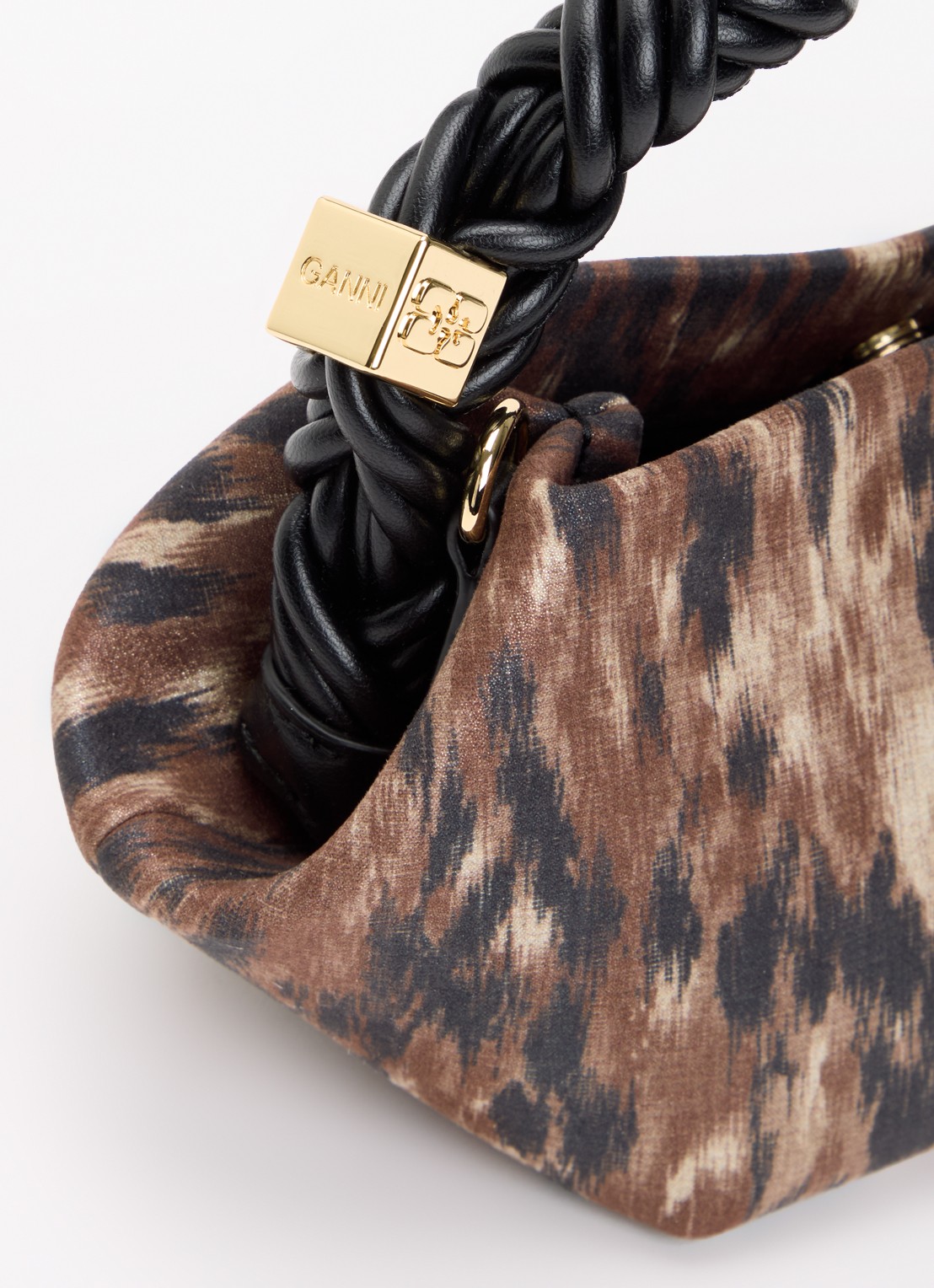 Ganni Bou Mini handtas met afneembare schouderriem - detail 4 bruin