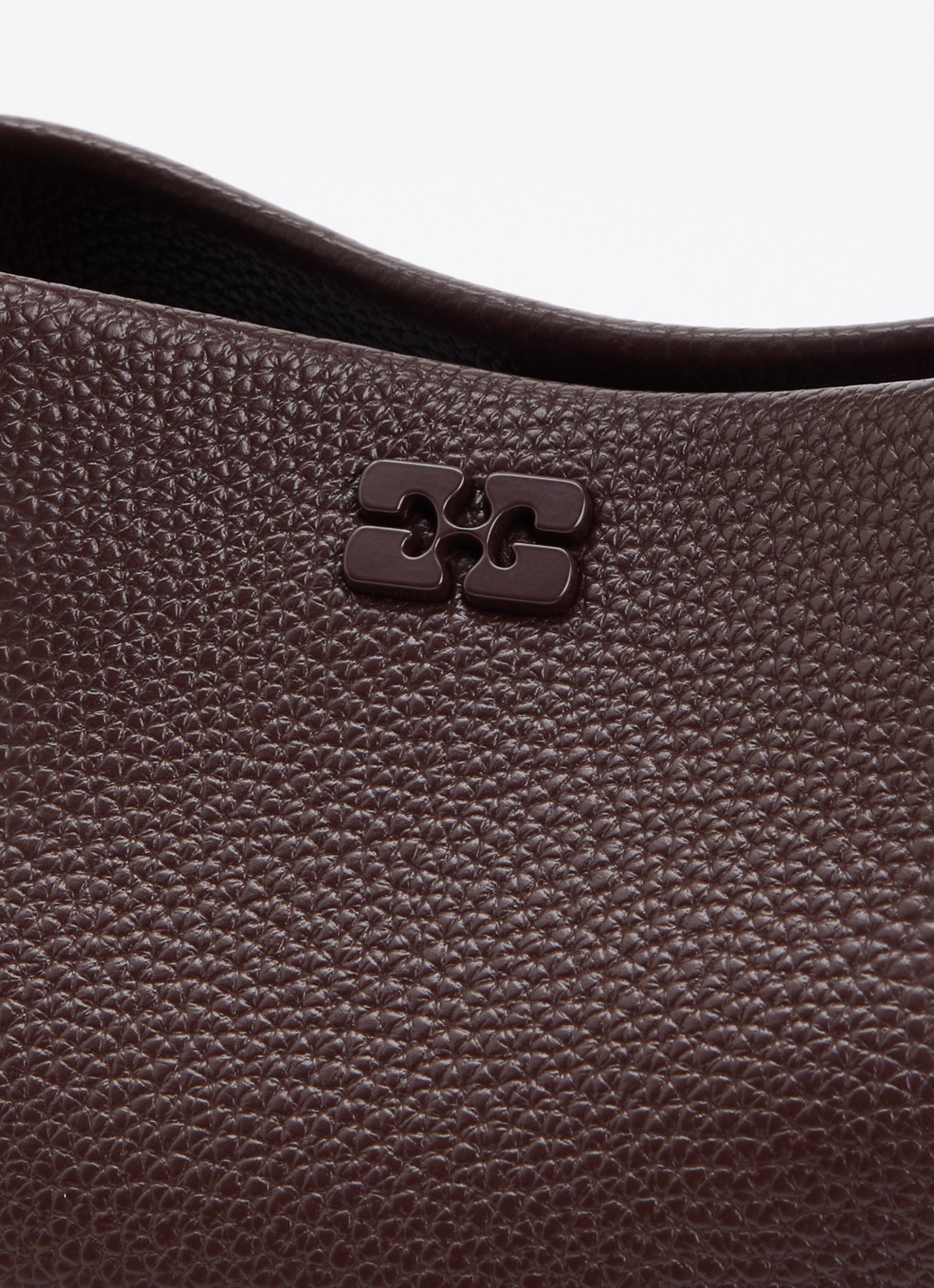 Ganni Bou Mini handtas met afneembare schouderriem - detail 4 donkerbruin