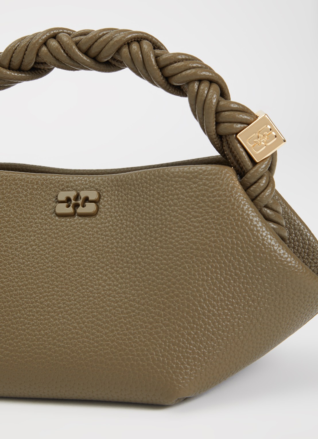 Ganni Bou Mini handtas met afneembare schouderriem - detail 5 mosgroen