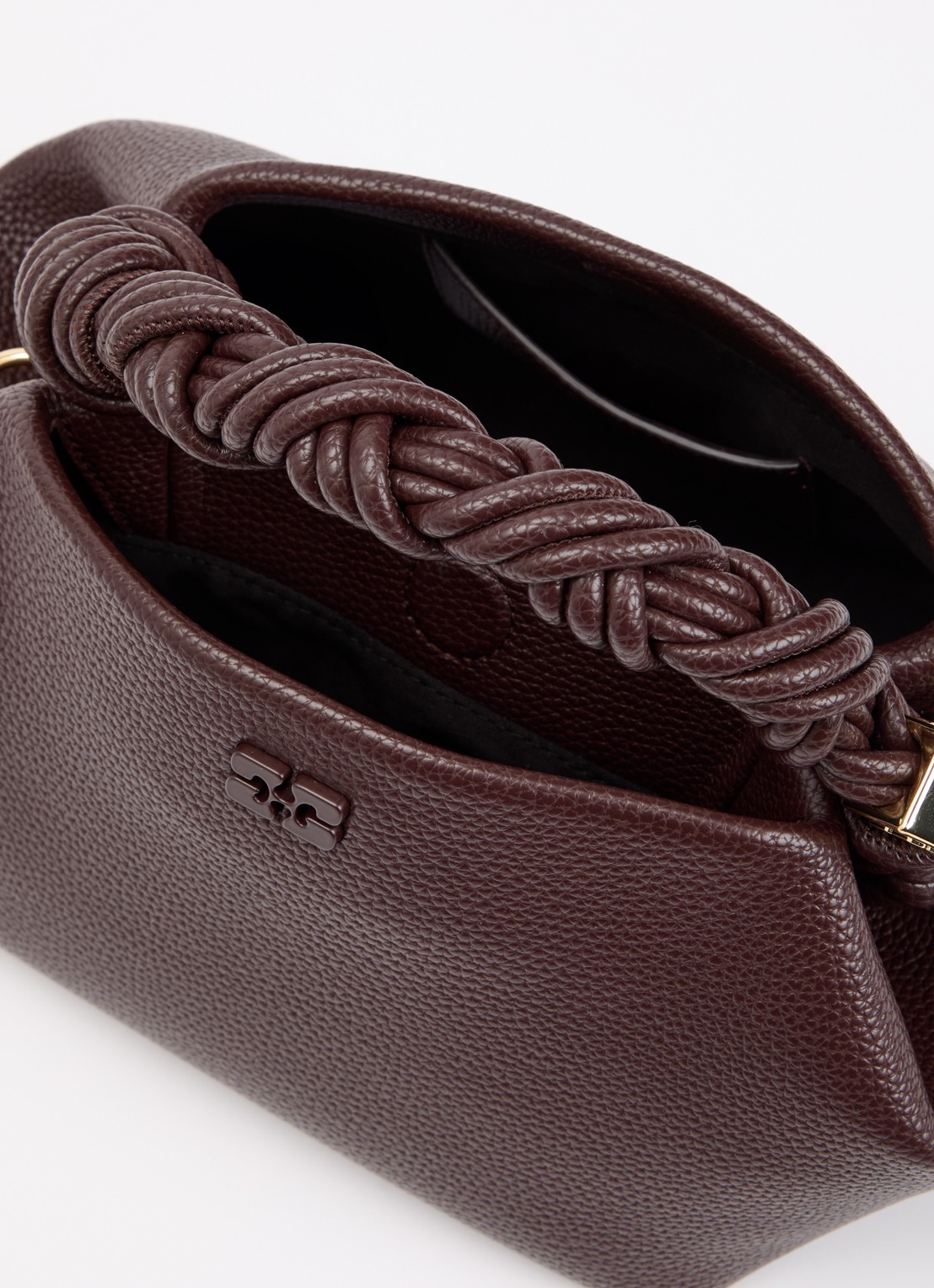 Ganni Bou Small handtas met afneembare schouderriem - detail 2 bordeauxrood