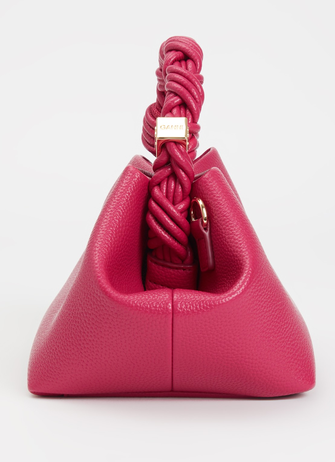 Ganni Bou Small handtas met afneembare schouderriem - detail 4 donkerroze
