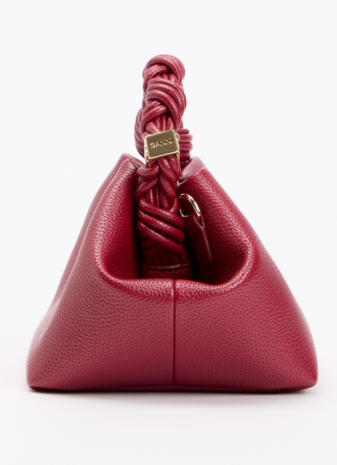 Ganni Bou Small handtas met logo - detail 3 rood