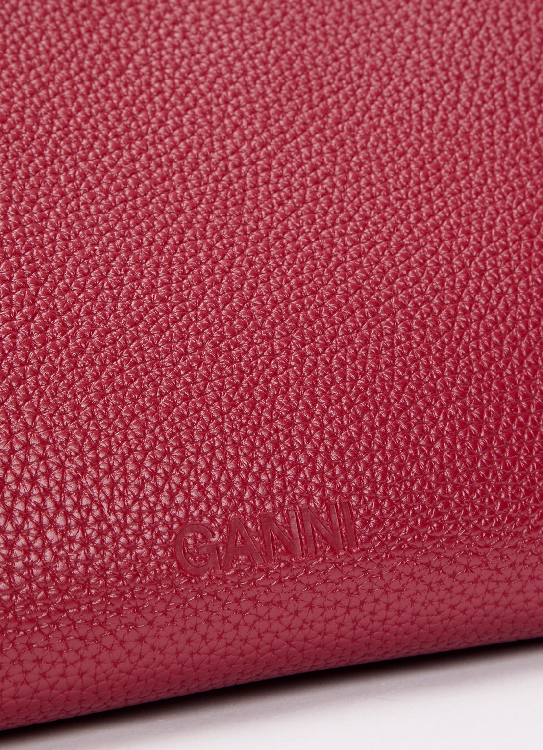 Ganni Bou Small handtas met logo - detail 4 rood