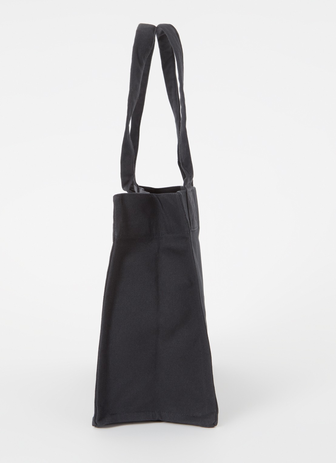 Ganni Easy Large shopper van canvas met logoborduring - detail 5 antraciet