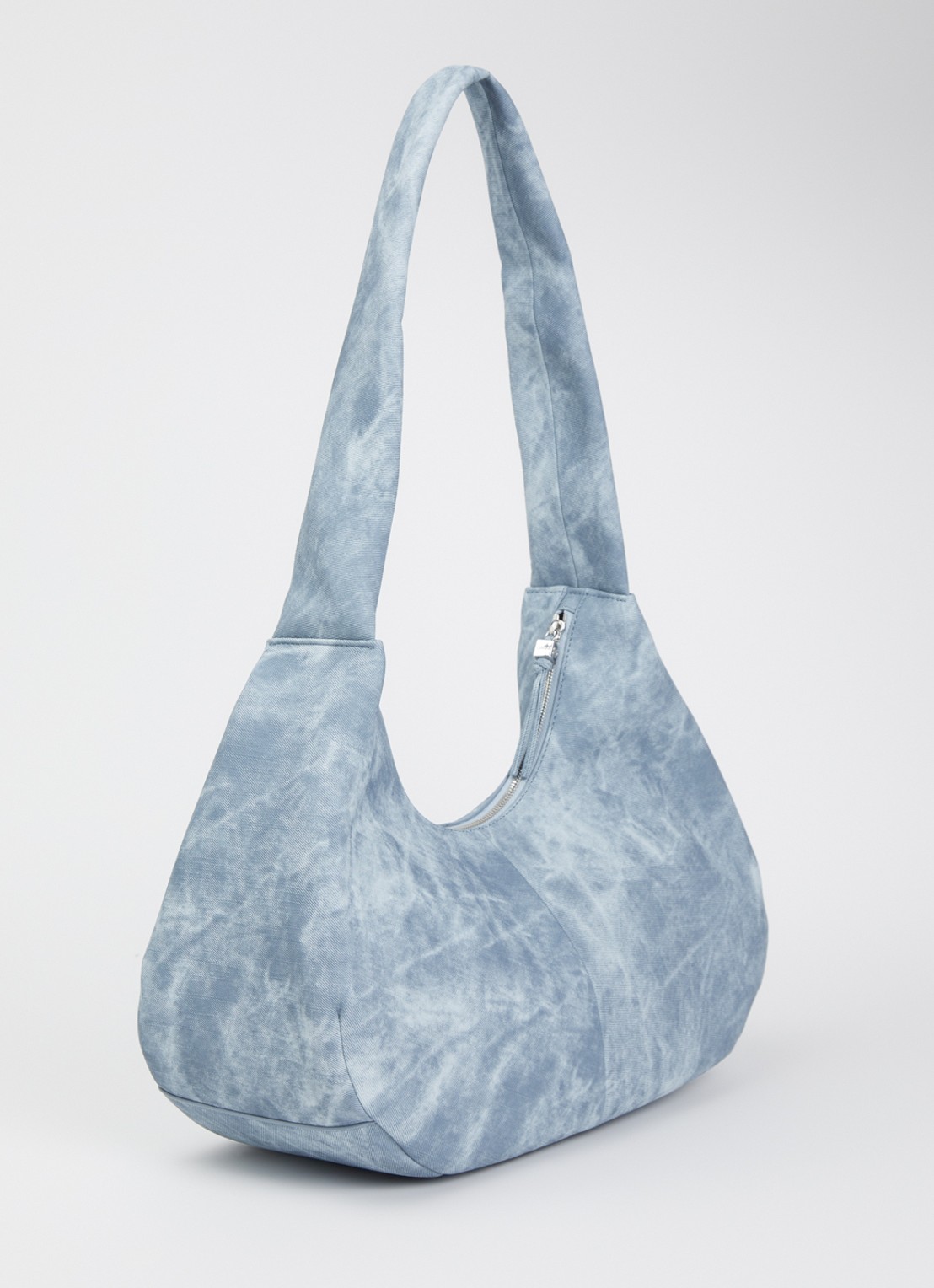 Ganni Hobo M schoudertas met tasbedel - achterkant indigo