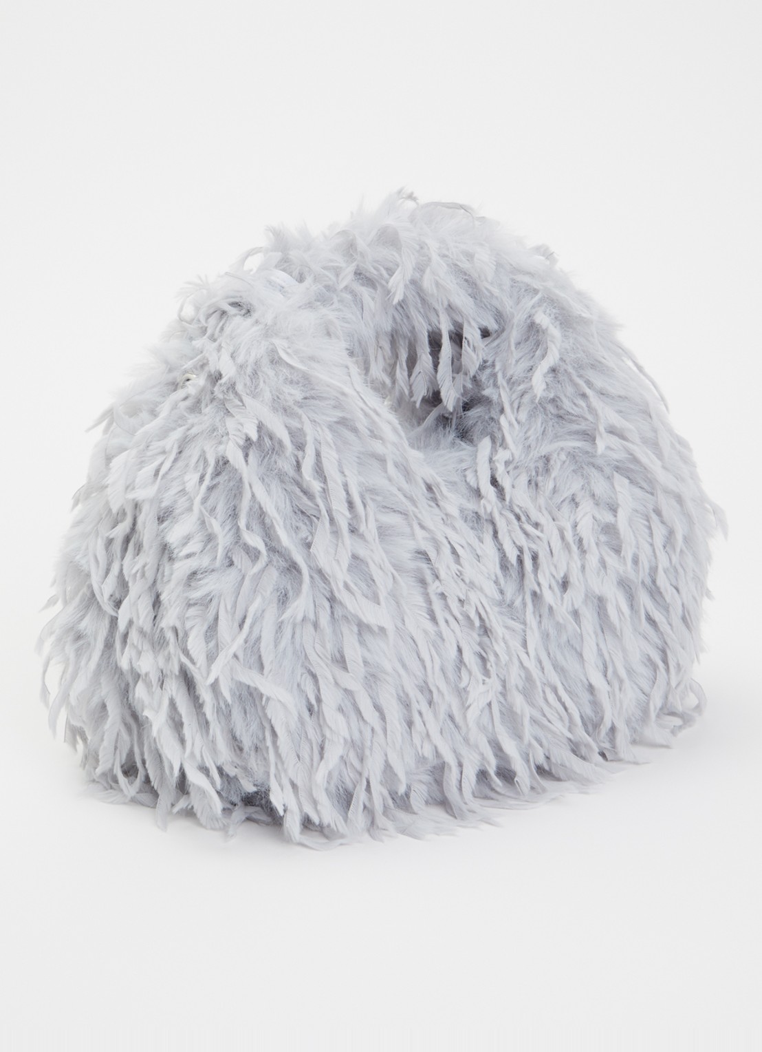 Ganni Hobo Mini Feather handtas met afneembare schouderriem - achterkant 6 grijs