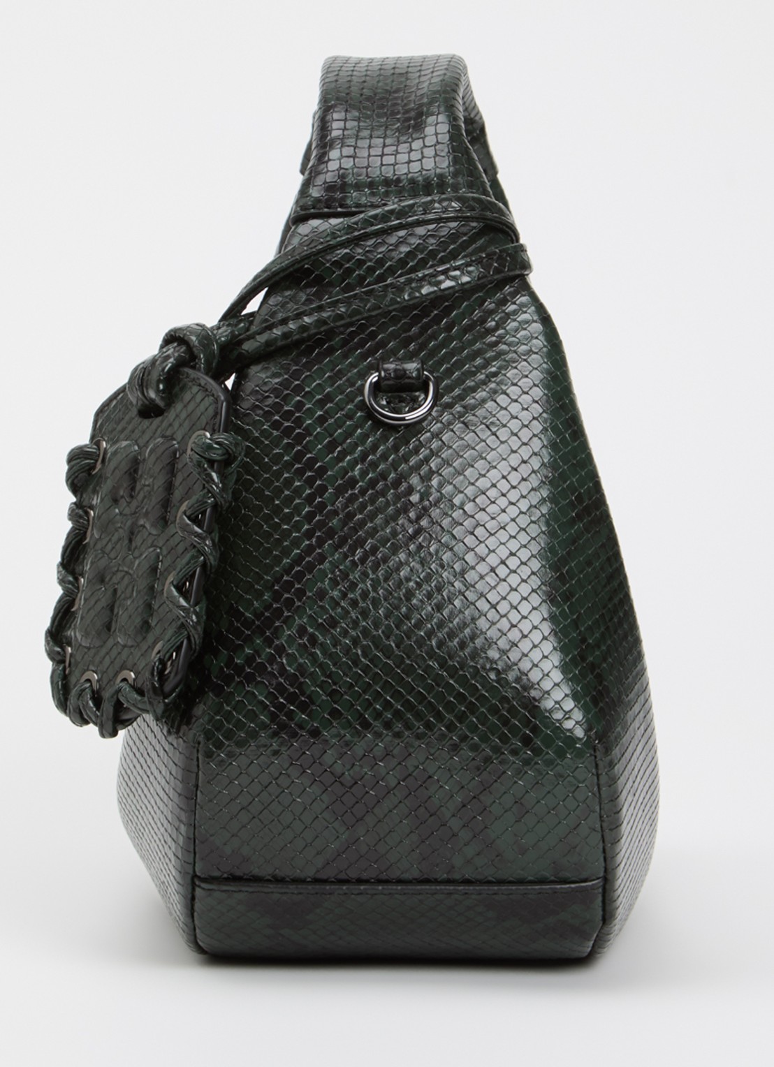 Ganni Hobo Mini handtas met afneembare schouderriem - detail 3 donkergroen