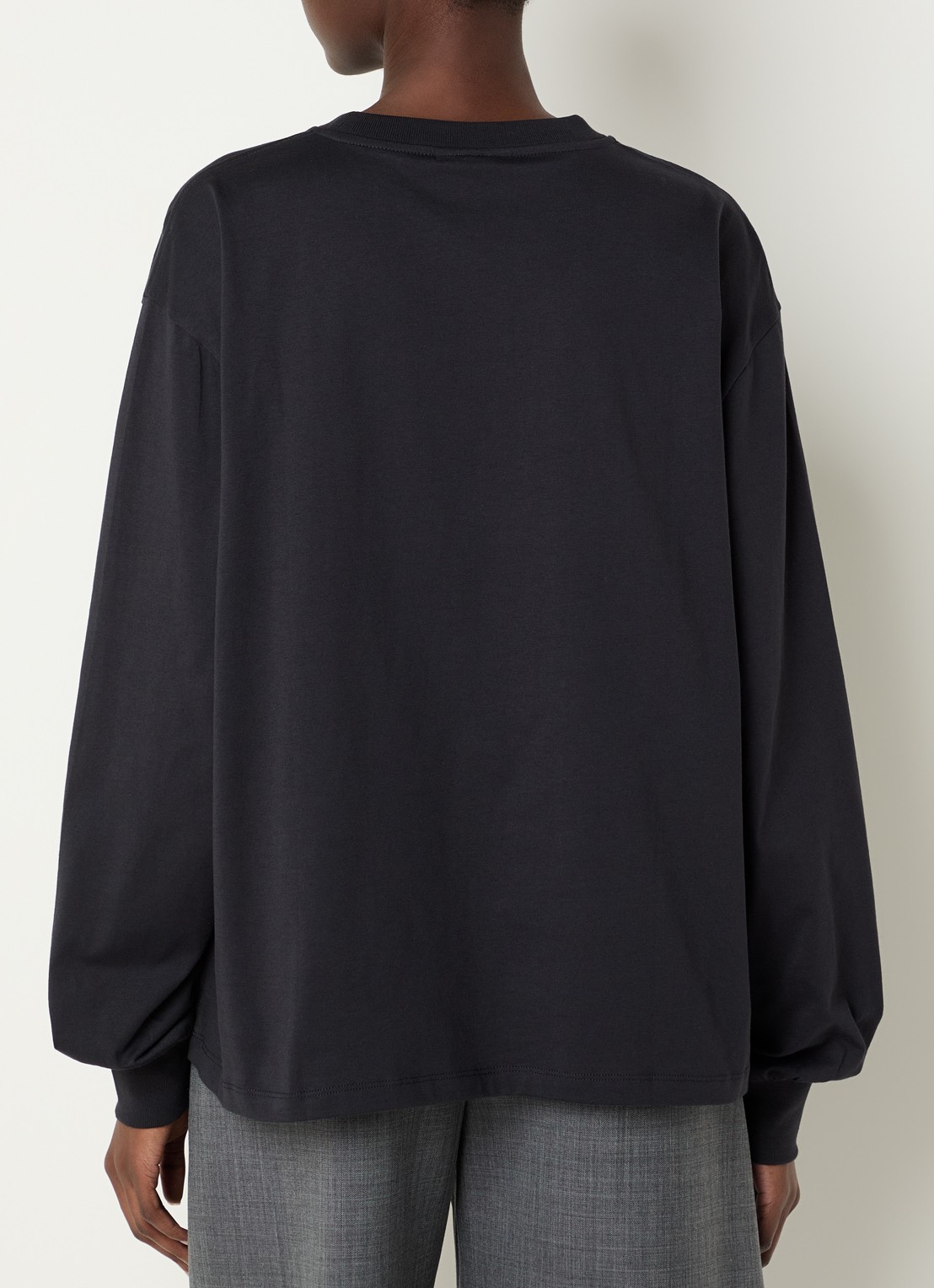 Ganni Longsleeve met logoprint - achterkant 4 zwart