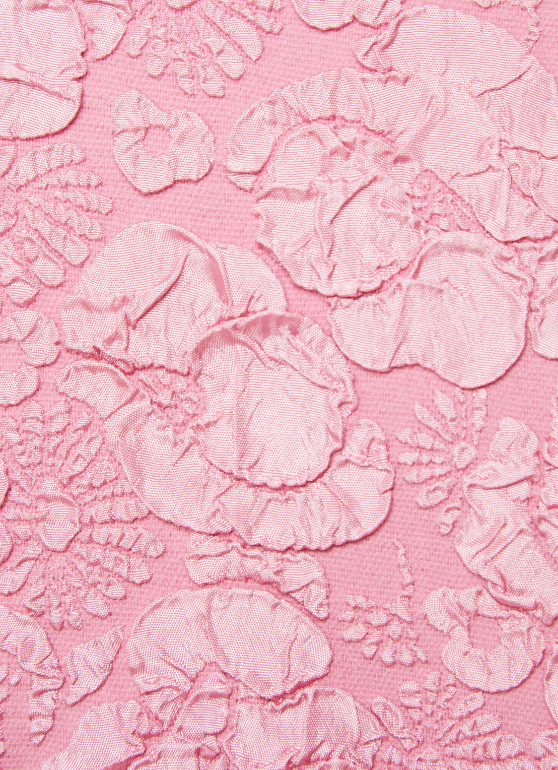 Ganni Mini jurk met structuur en pofmouw - detail 2 roze