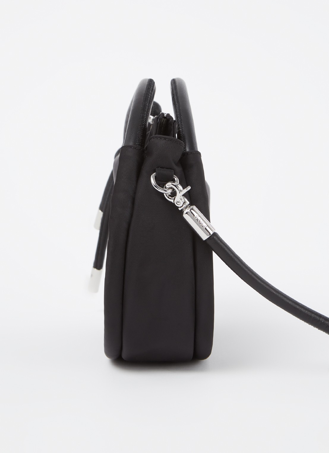 Ganni Mini Knot handtas met leren details  - detail 4 zwart