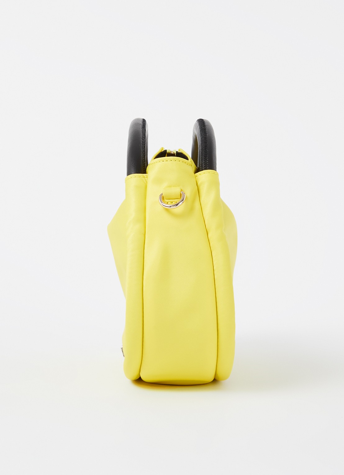 Ganni Mini Knot handtas met leren details  - detail 4 geel