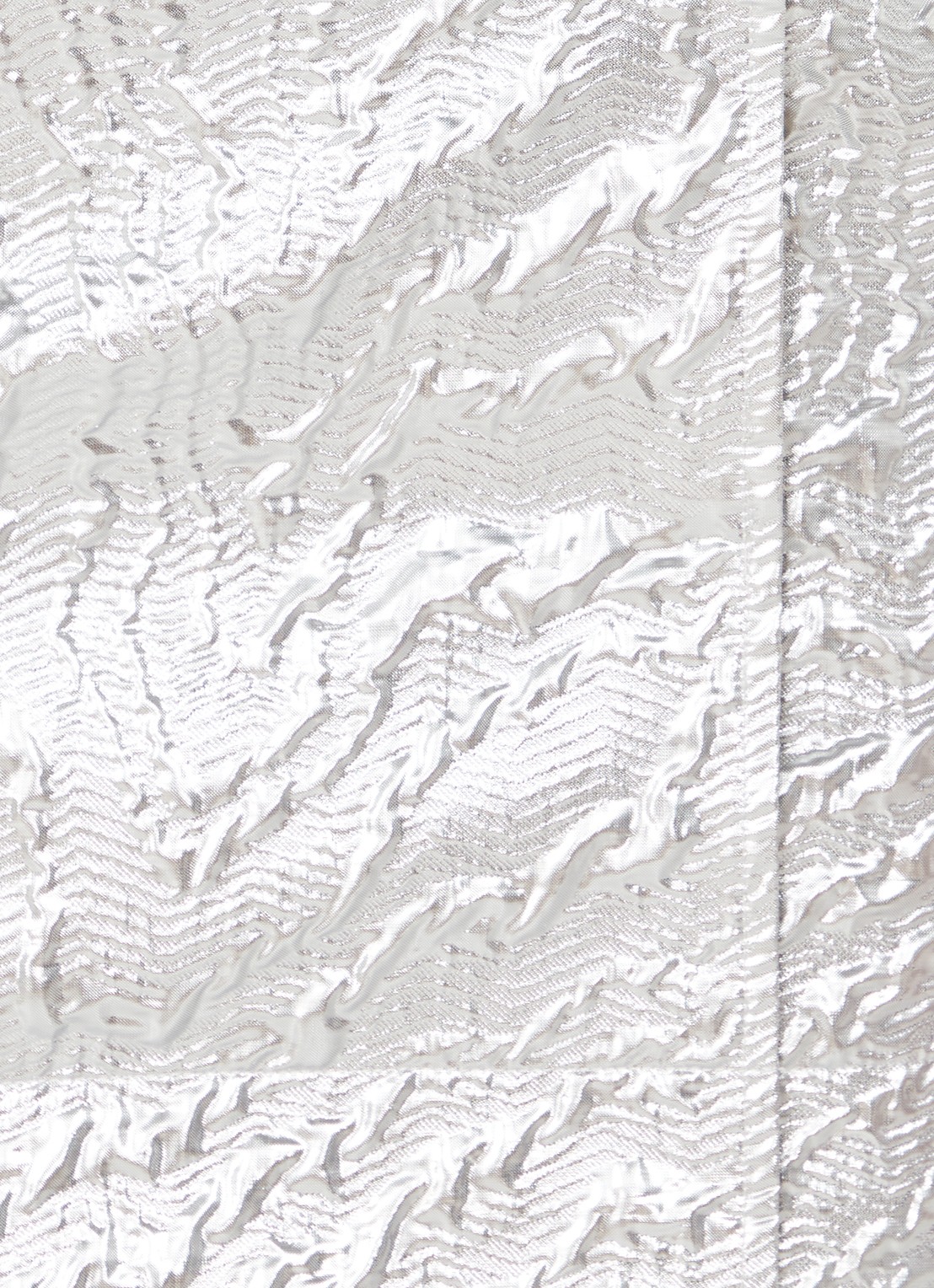 Ganni Mini wikkeljurk met metallic finish en structuur - detail 4 zilver