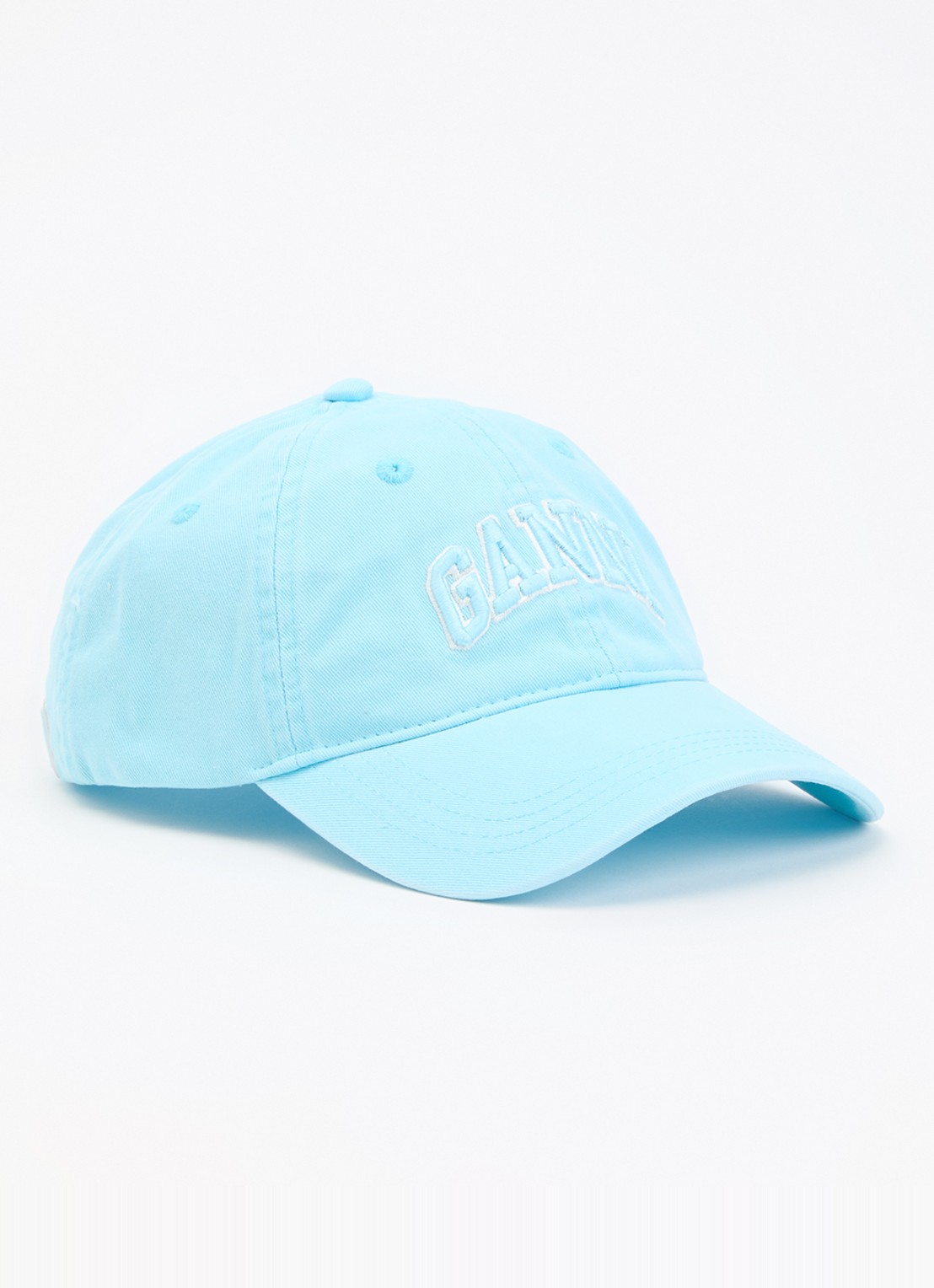 Ganni Pet met logoborduring  - voorkant blauw