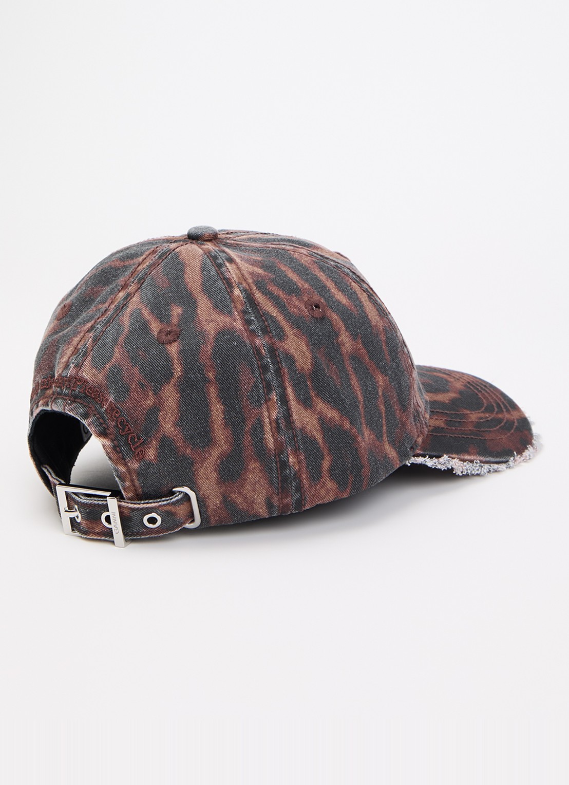Ganni Pet met panterprint en destroyed afwerking - detail multicolor