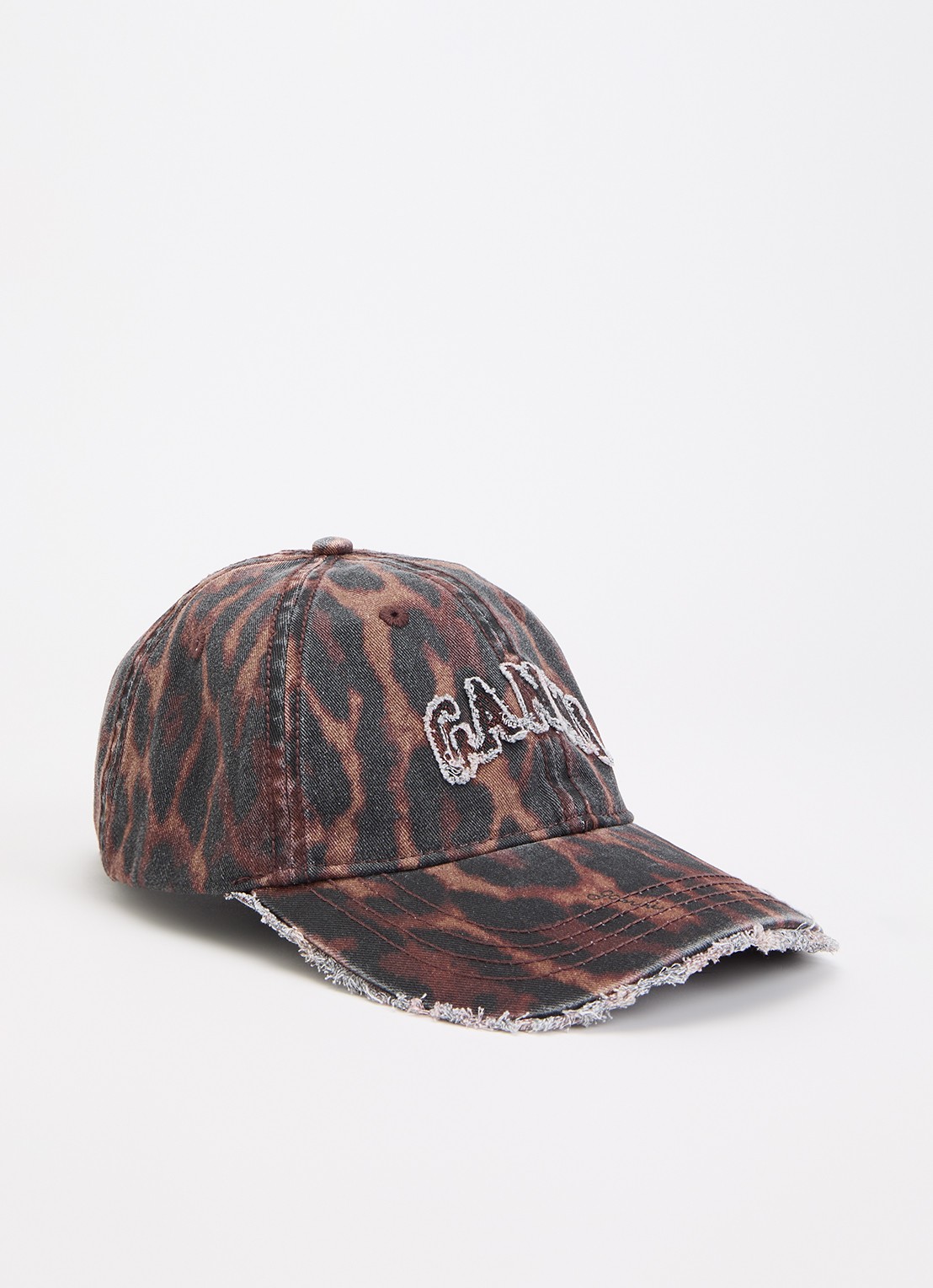 Ganni Pet met panterprint en destroyed afwerking - voorkant 2 multicolor