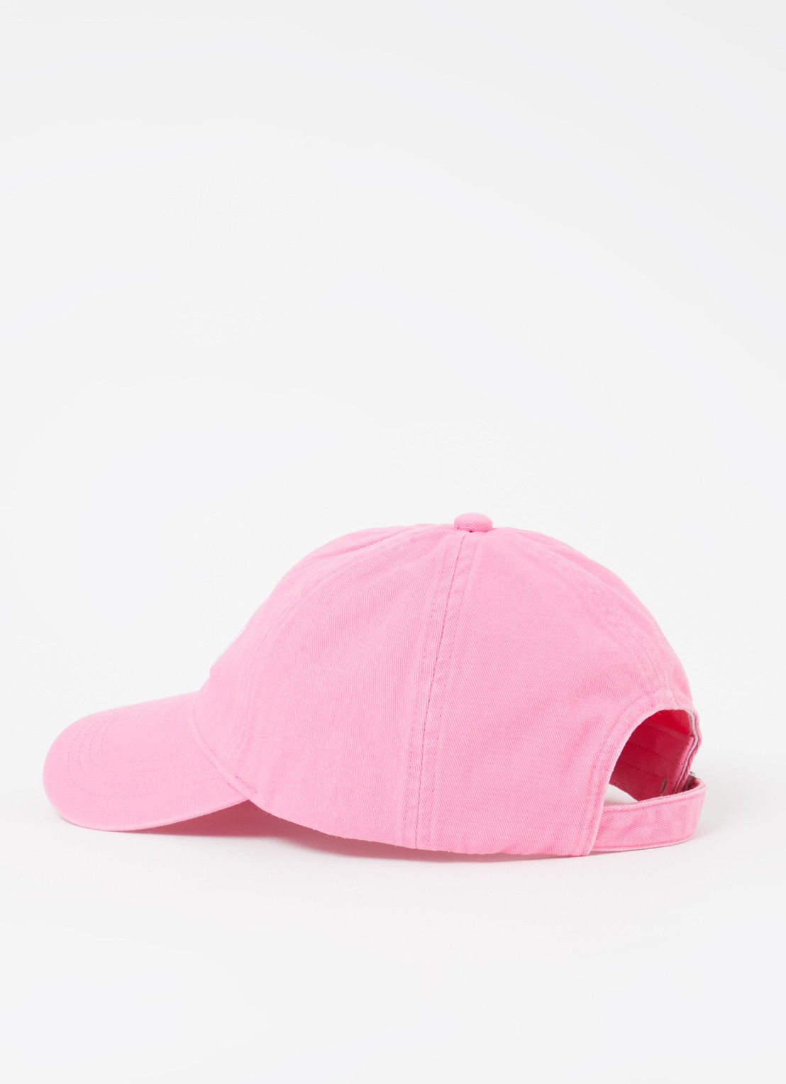 Ganni Pet van  katoen met logoborduring - detail roze